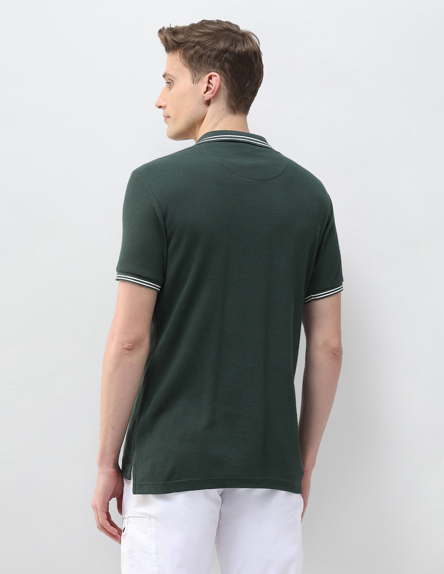 Motel On The Coast Muscle Fit Polo Shirt Dark Green - U.S. Polo Assn. India | Large