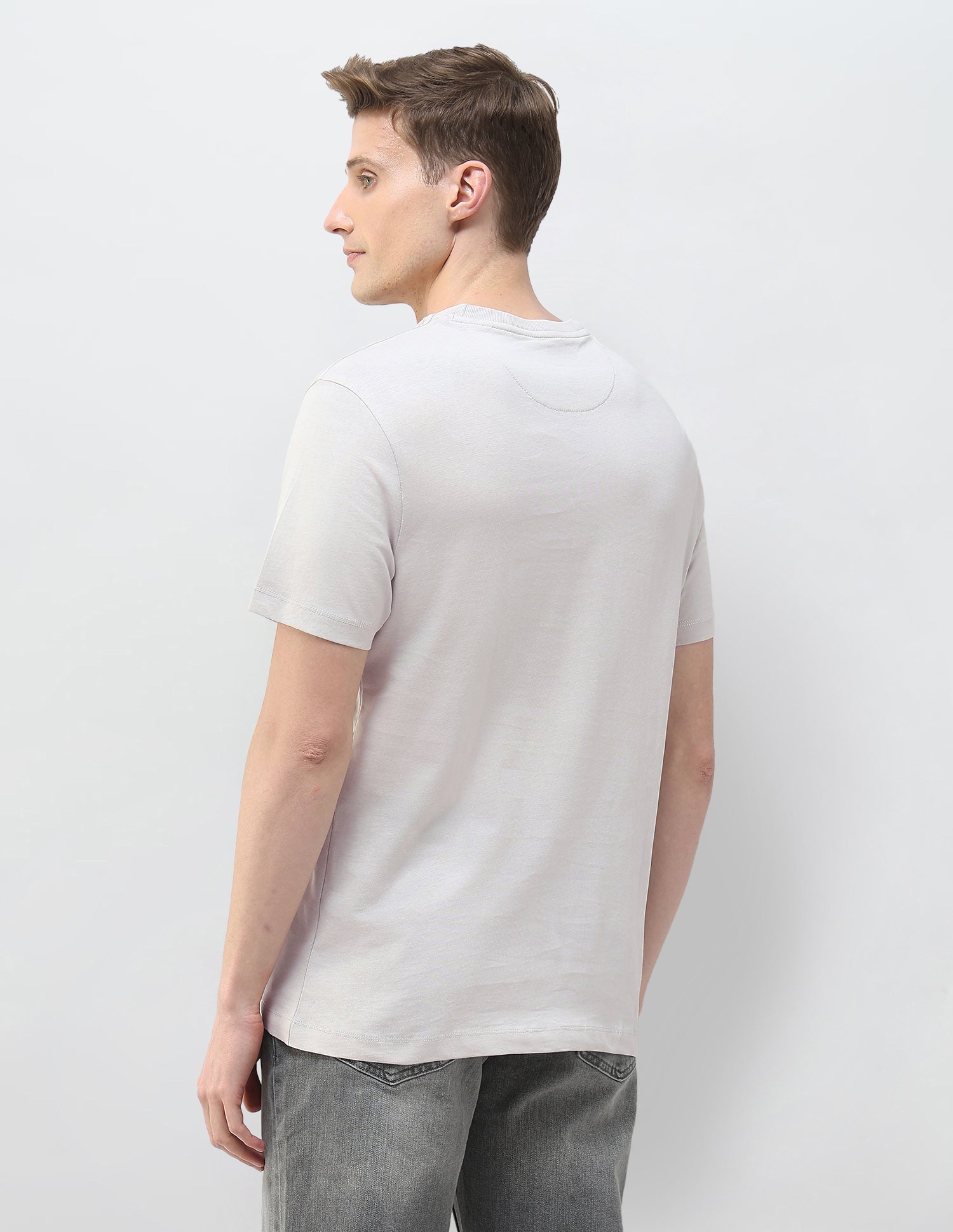 Motel On The Coast Slim Fit T-Shirt Light Grey - U.S. Polo Assn. India | Large