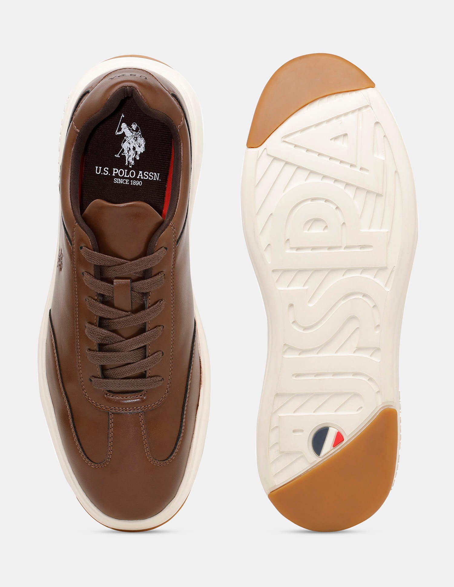 Round Toe Lace Ups Como 2.0 Sneakers Dark Brown - U.S. Polo Assn. India | Large