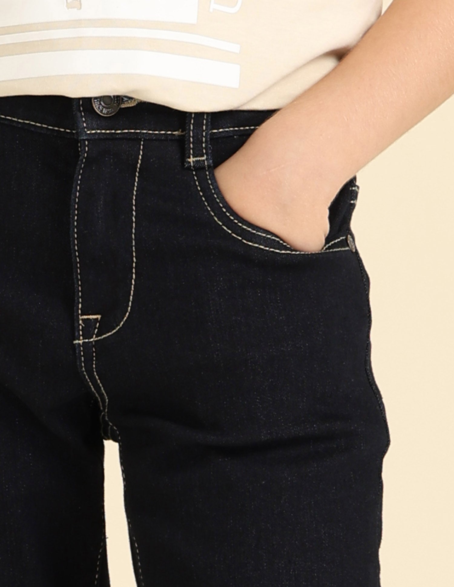 Boys Mid Rise Relaxed Fit Jeans Dark Blue - U.S. POLO ASSN. | Large