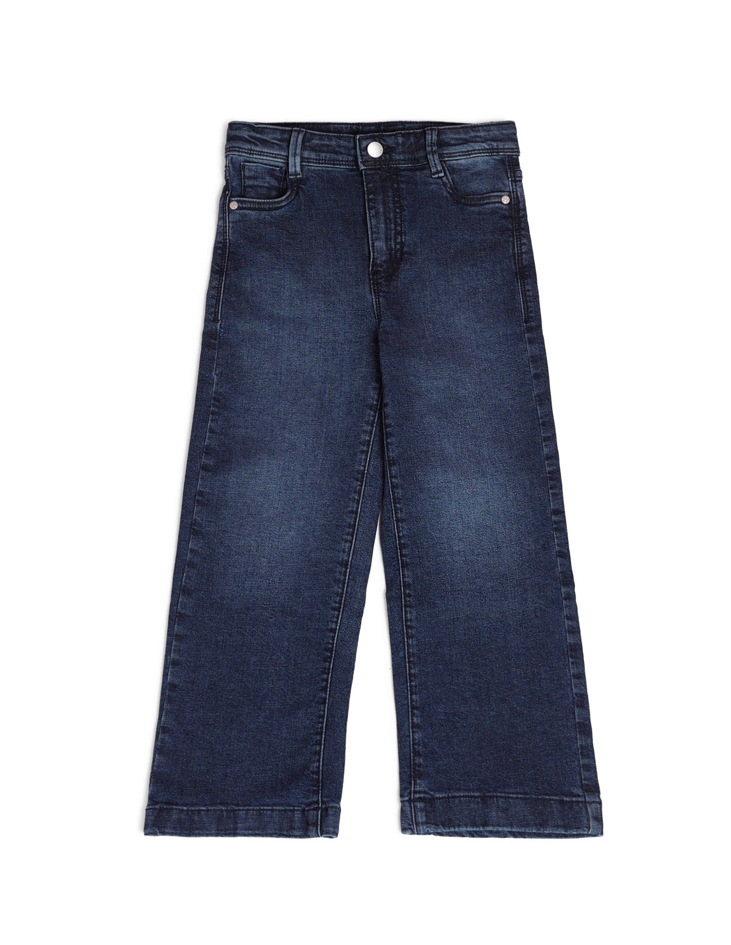 Girls Mid Rise Flared Fit Jeans Dark Blue - U.S. POLO ASSN. | Large