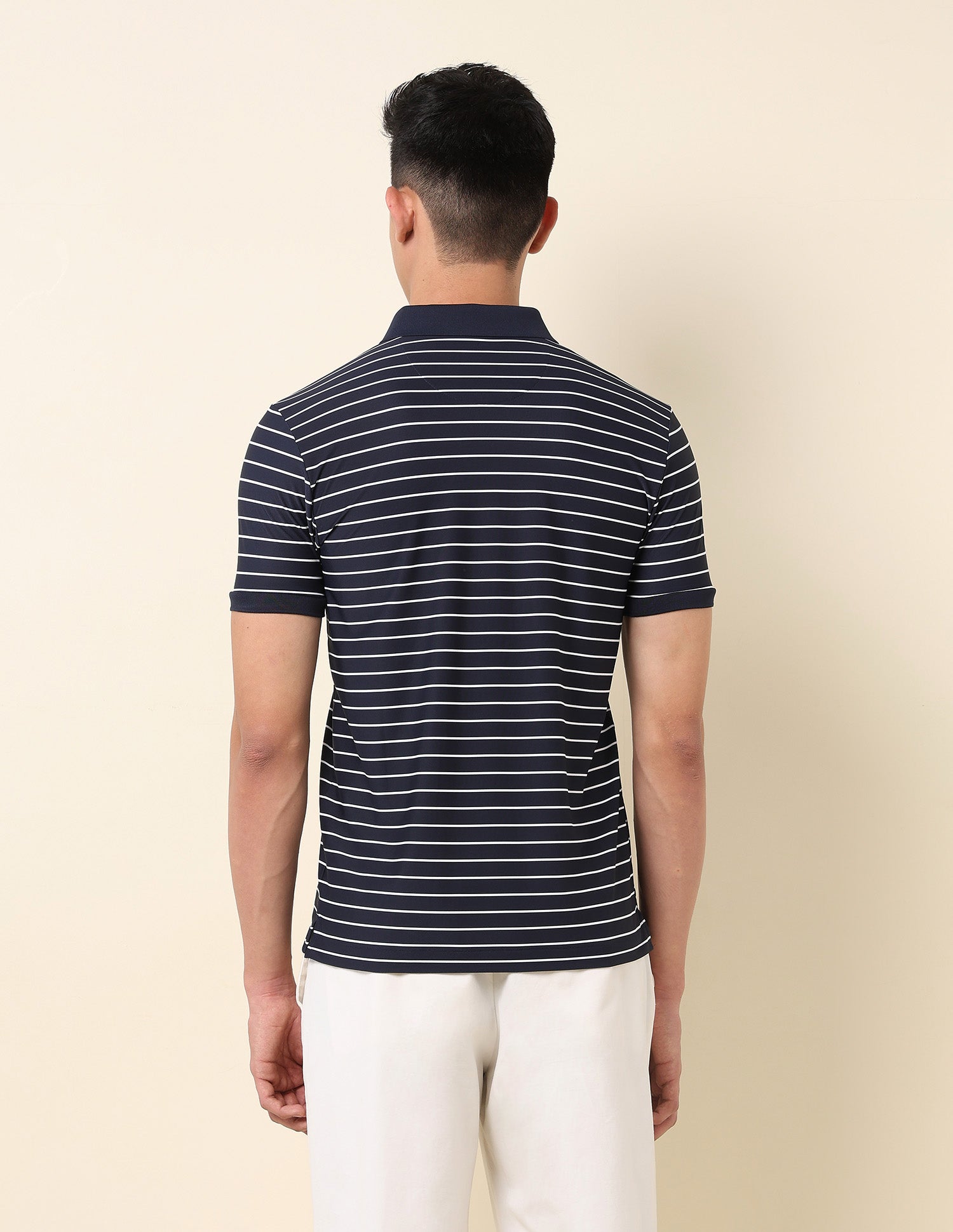 Horizontal Striped Slim Fit Polo Shirt Navy - U.S. POLO ASSN. | Large