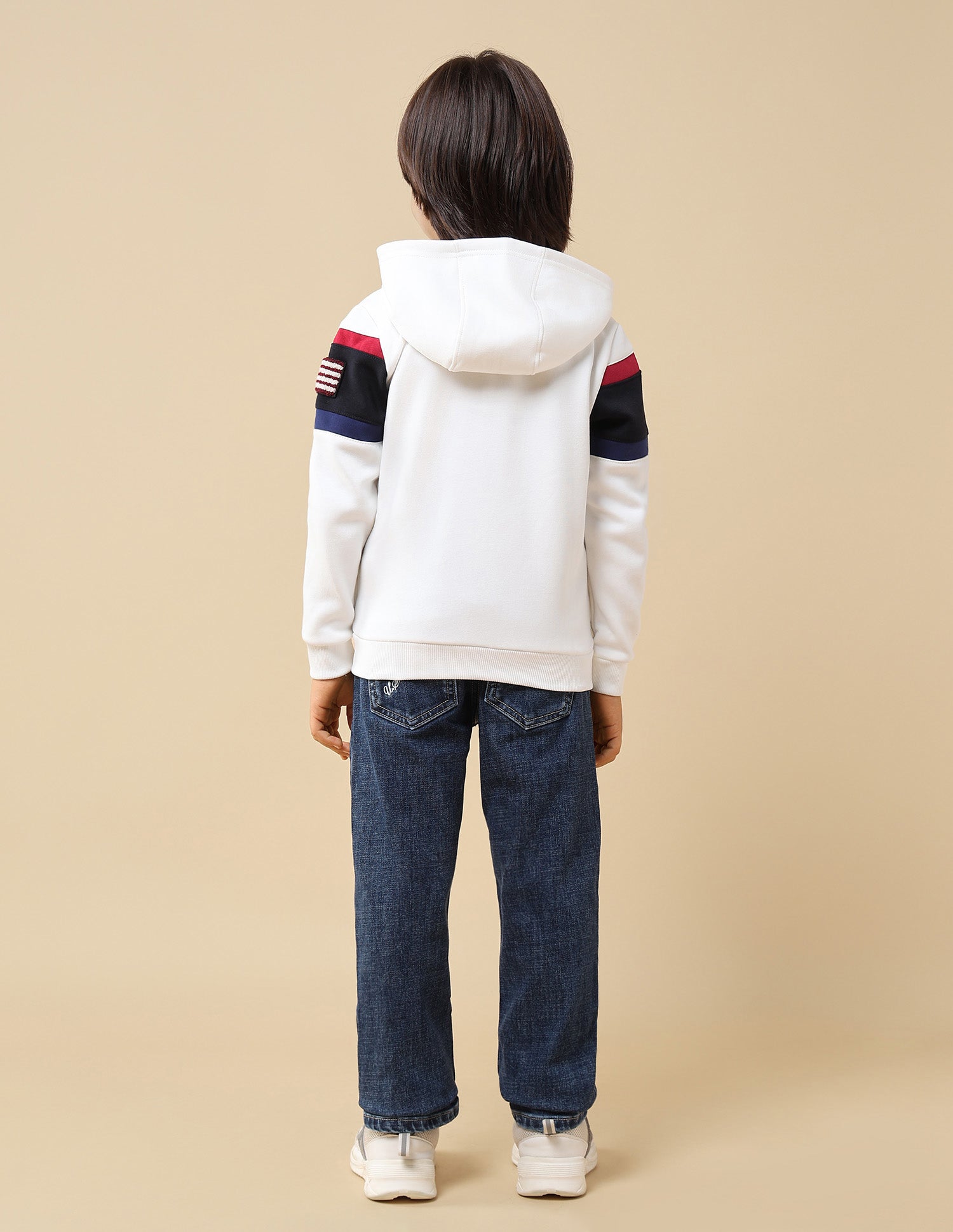 Boys Brand Appliqued Regular Fit Sweatshirt White - U.S. POLO ASSN. | Large