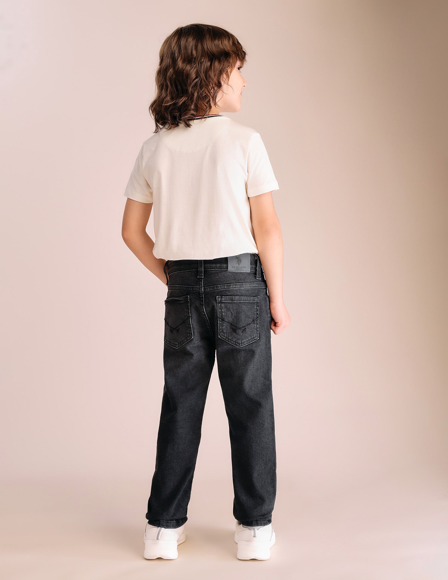 Boys Whiskered Relaxed Fit Jeans Dark Wash - U.S. POLO ASSN. | Large