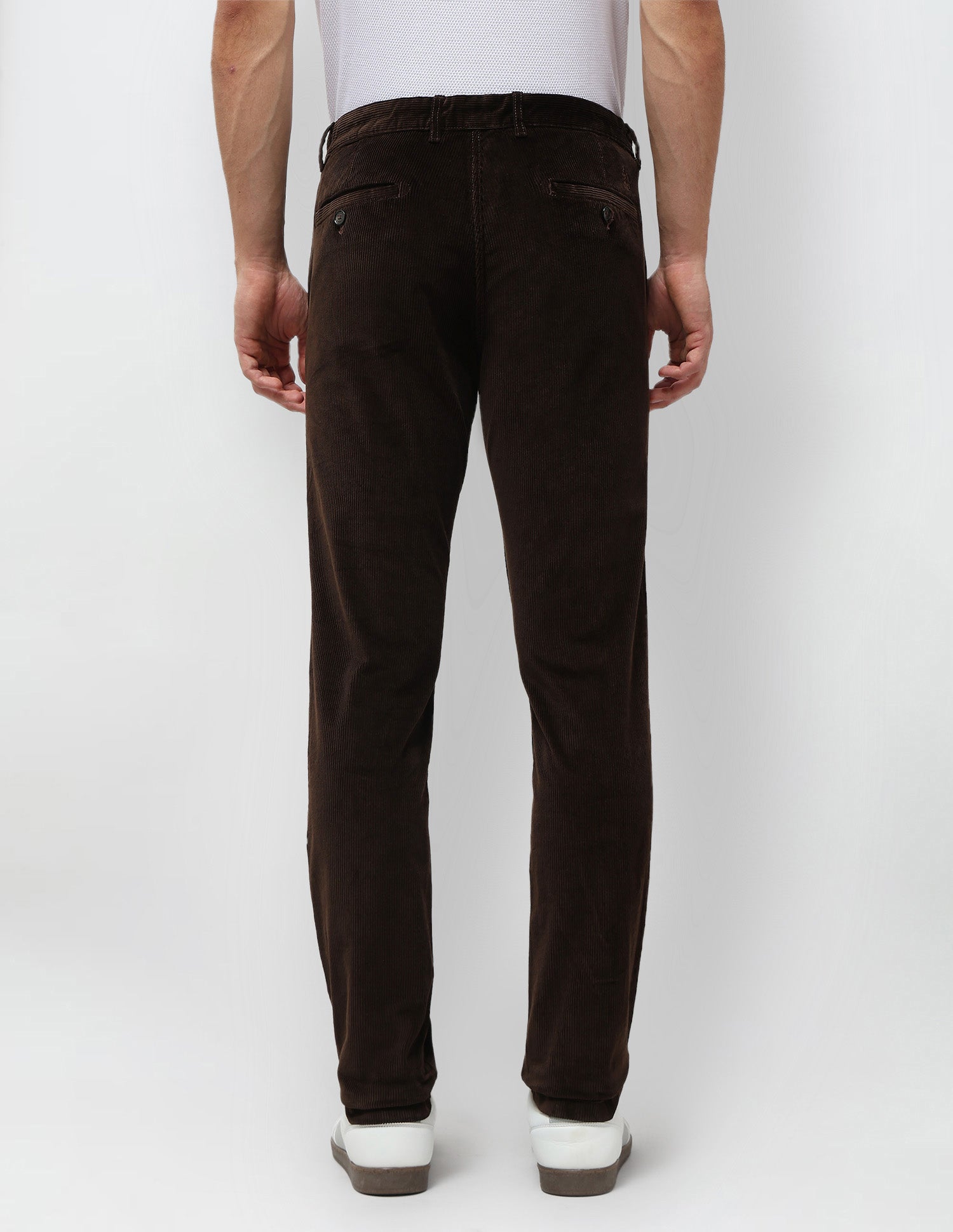 Denver Slim Fit Corduroy Trousers Choco - U.S. POLO ASSN. | Large