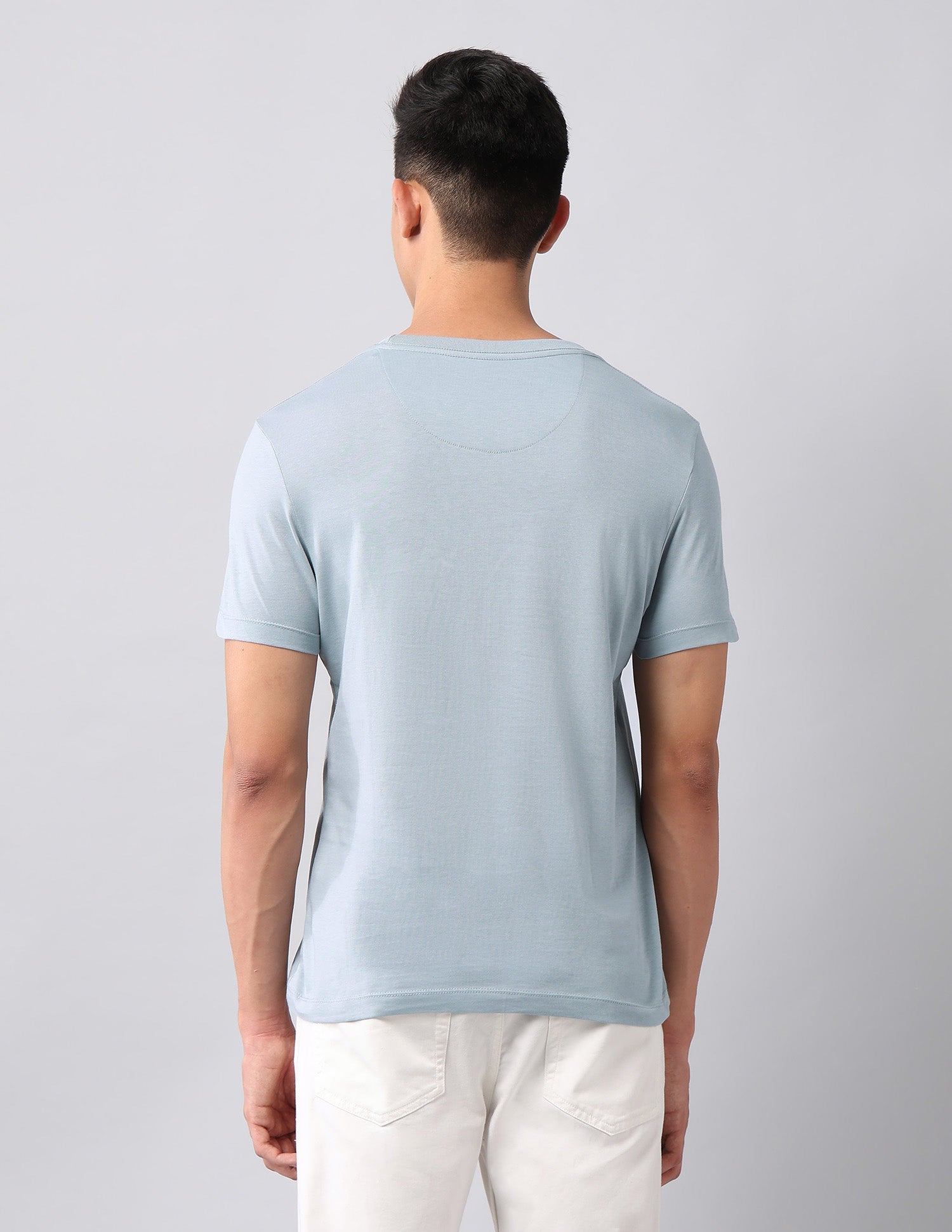 Typographic Pure Cotton T-Shirt Light Grey - U.S. Polo Assn. India | Large