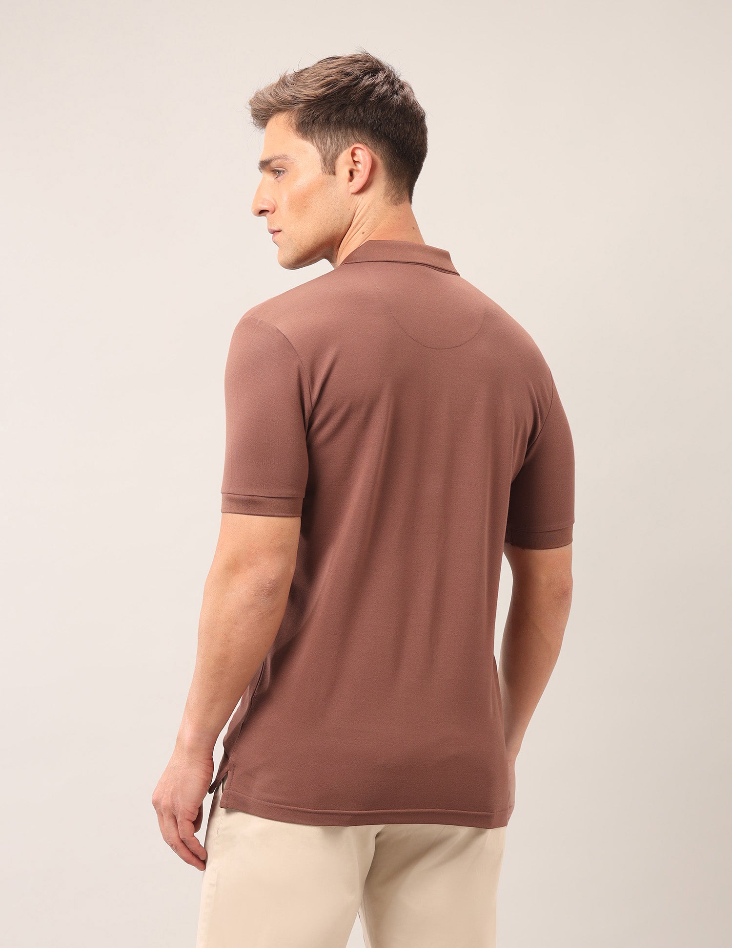 Solid Muscle Fit Polo Shirt Rust - U.S. Polo Assn. India | Large