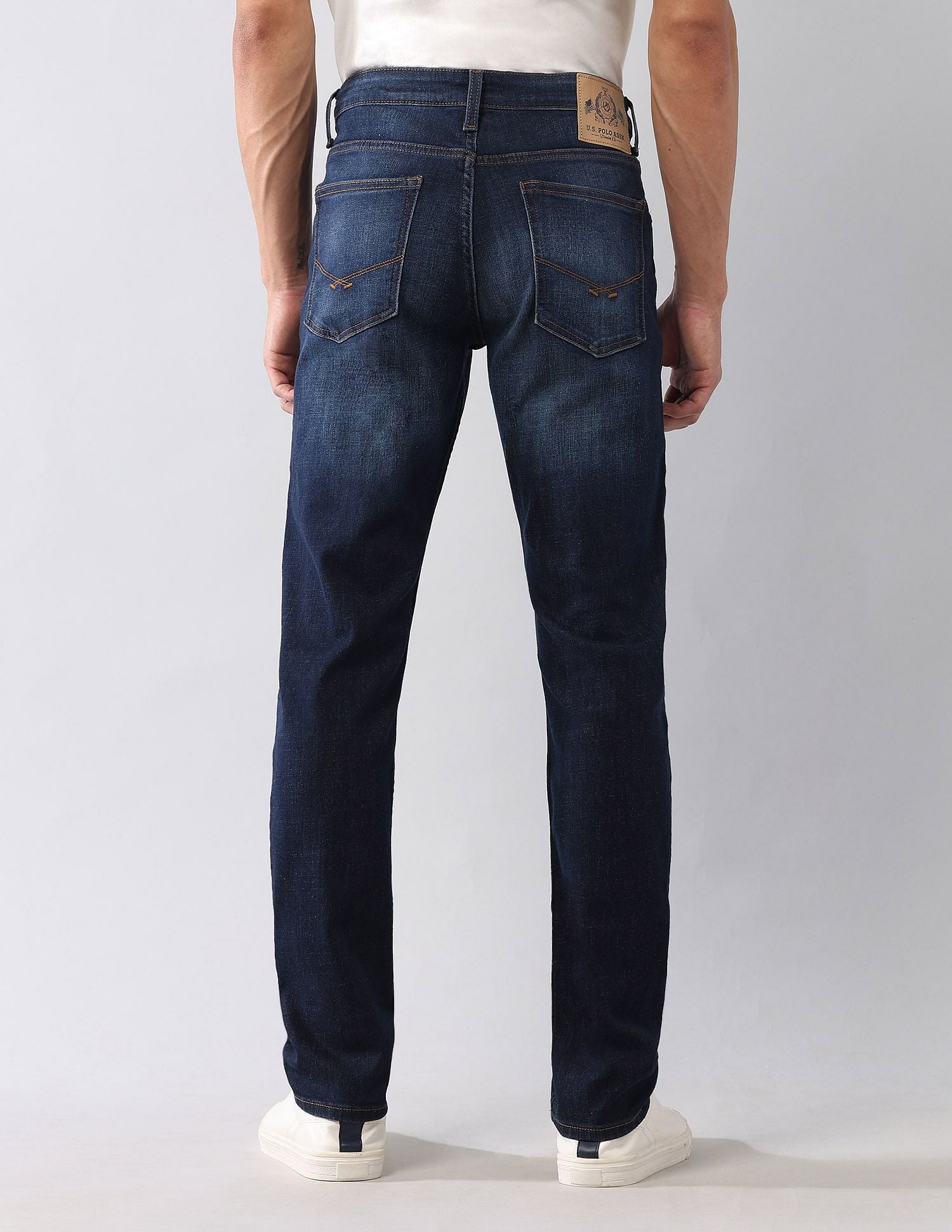 Brandon Slim Tapered Fit Blue Jeans Blue - U.S. POLO ASSN. | Large