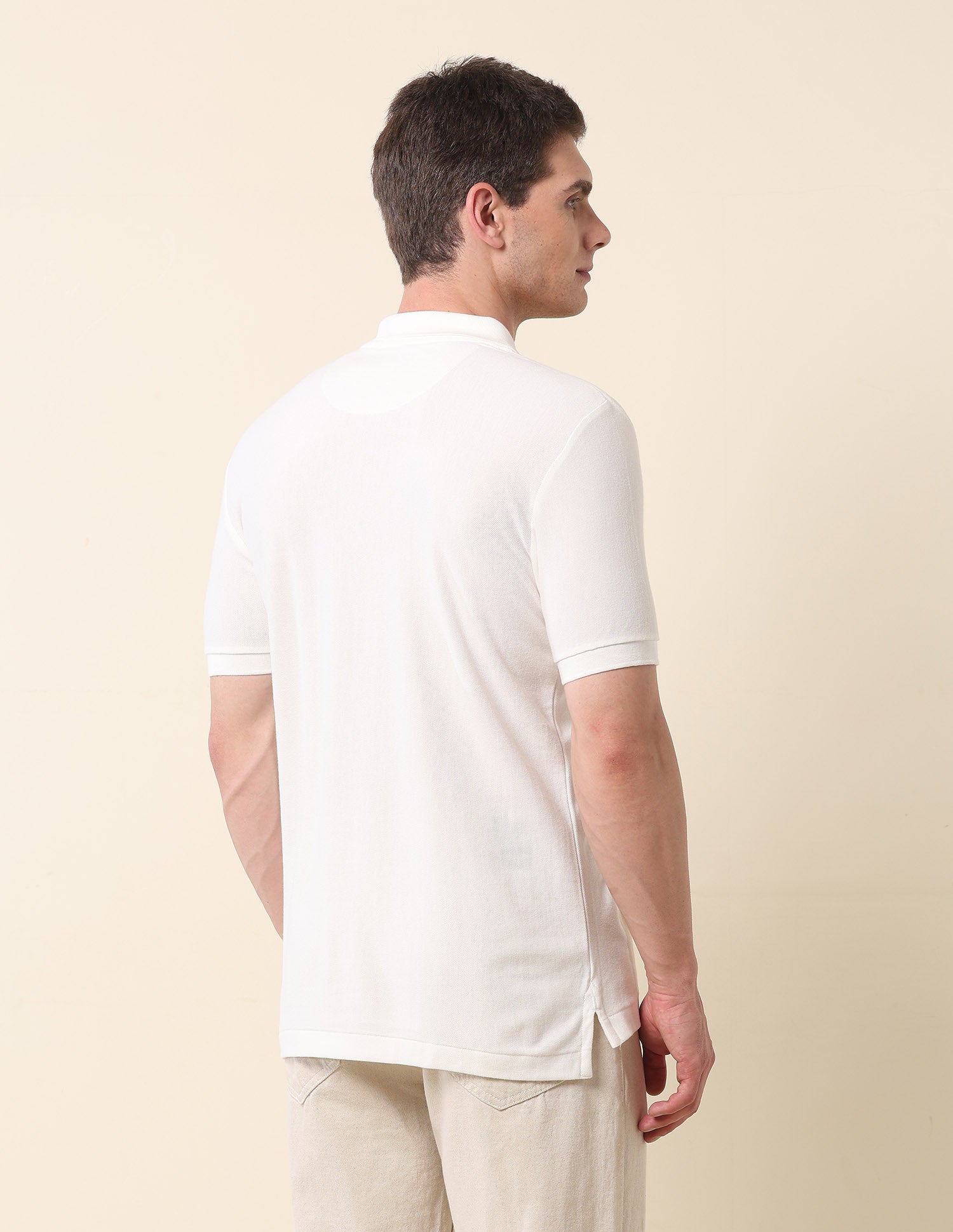 Vertical Striped Classic Polo Shirt Off White - U.S. Polo Assn. India | Large