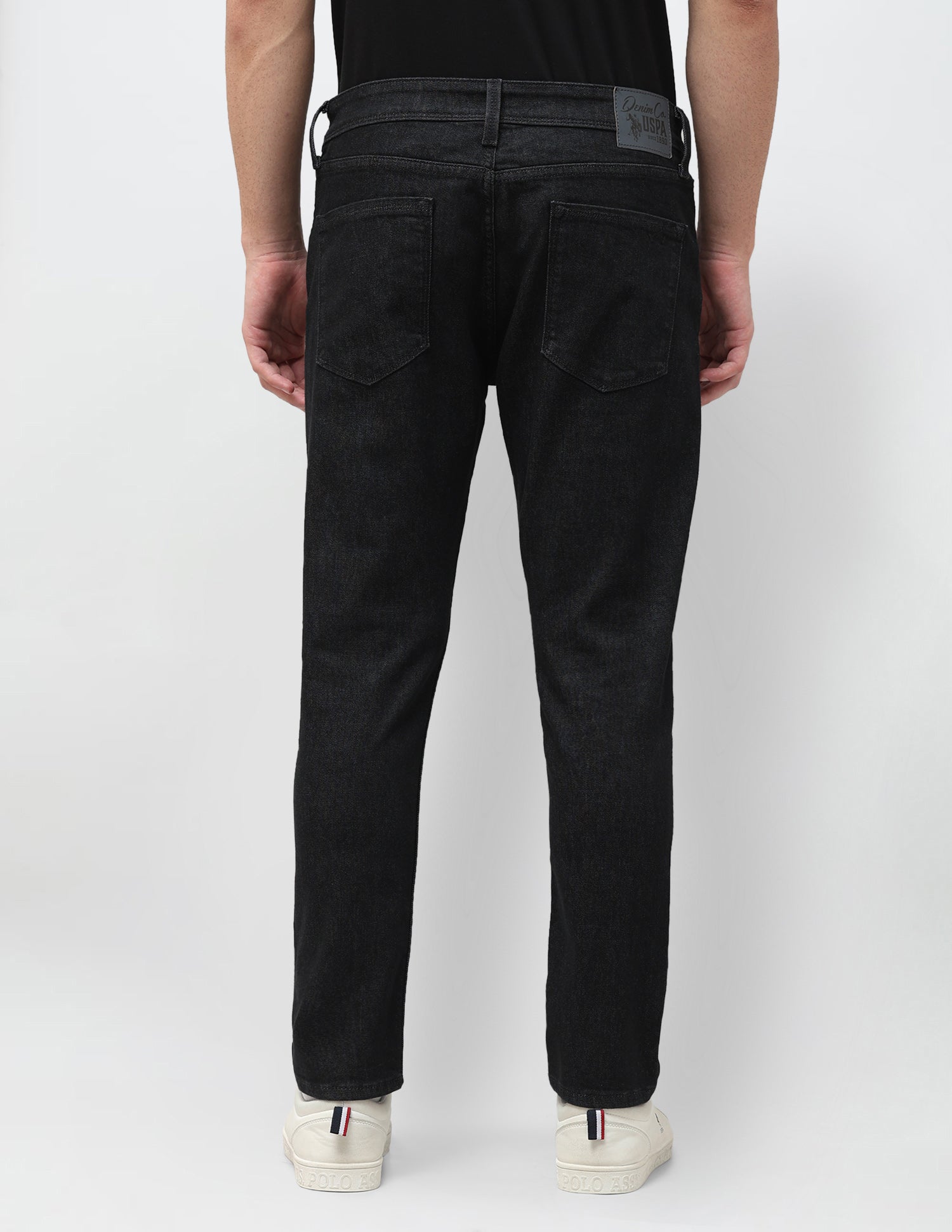 Henry Tapered Cropped Fit Black Jeans Black - U.S. Polo Assn. India | Large