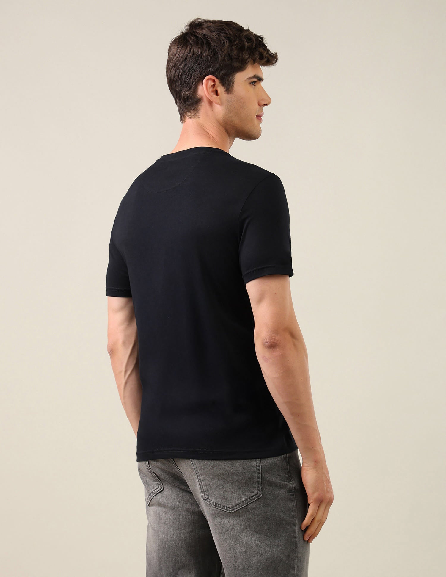 Solid Regular Fit T-Shirt Blue - U.S. Polo Assn. India | Large