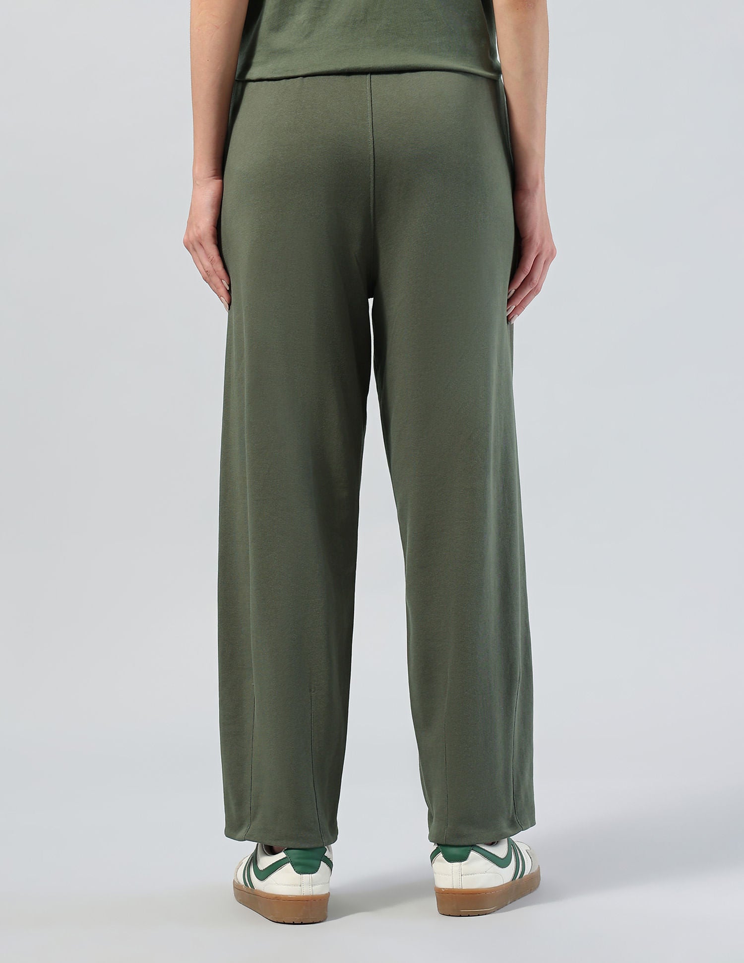 Mid Rise Barrel Fit Lounge Trousers Green - U.S. POLO ASSN. | Large