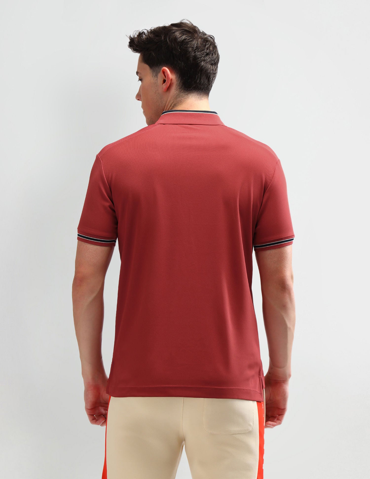 Slim Fit Solid Polo Shirt Maroon - U.S. Polo Assn. India | Large
