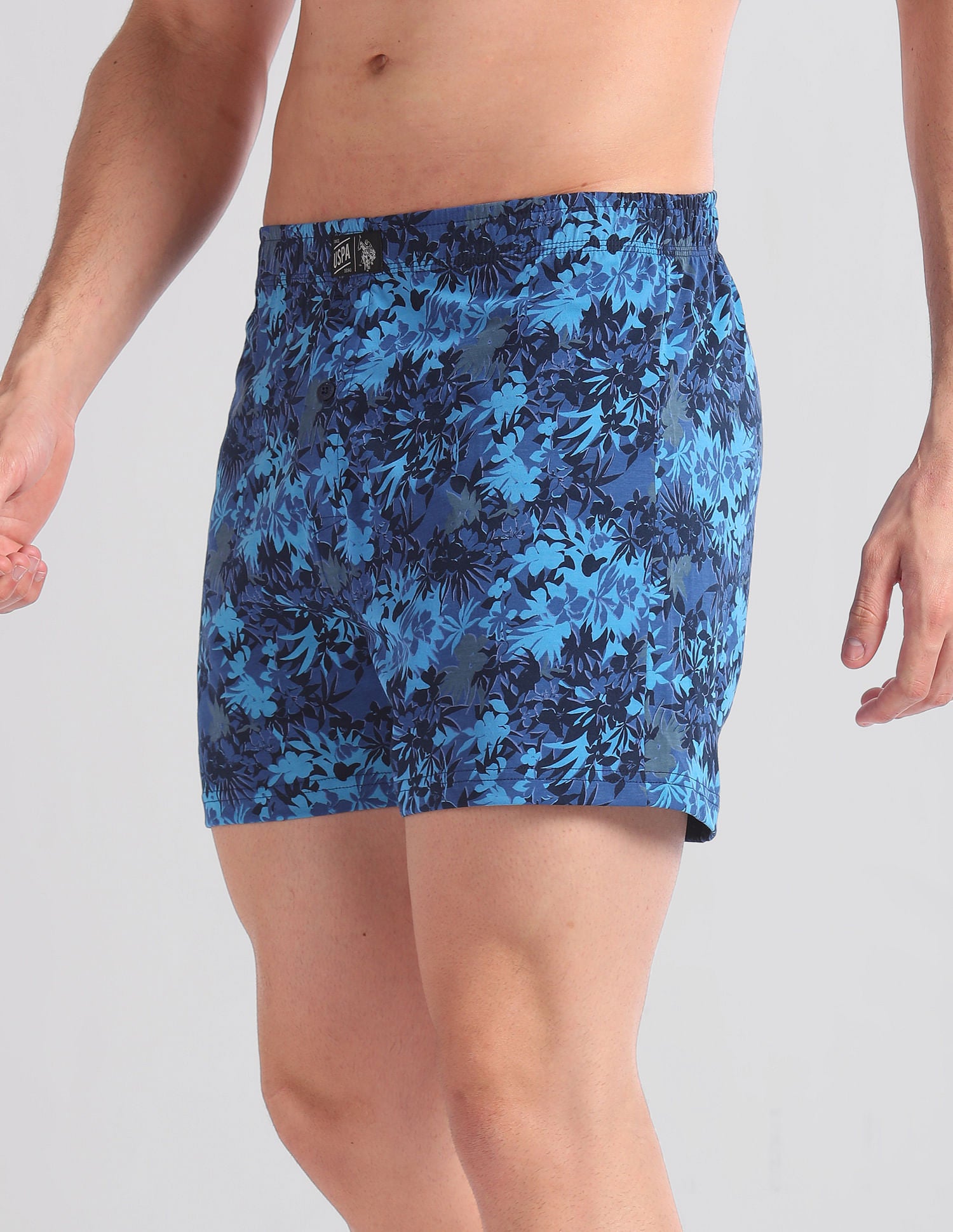 Pure Cotton OEX01 Boxers - Pack Of 2 Blue and Navy - U.S. POLO ASSN. | Large