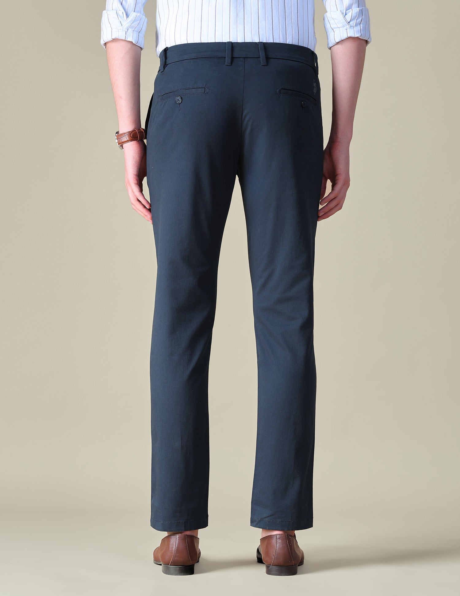 Twill Denver Slim Fit Trousers Navy - U.S. POLO ASSN. | Large