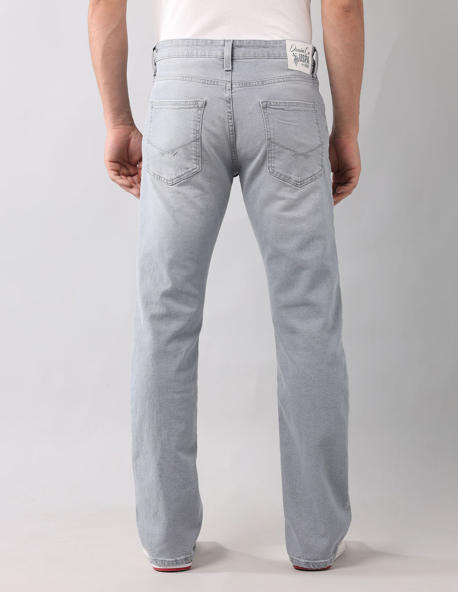 Harold Slim Straight Fit Vintage Jeans Light Grey - U.S. Polo Assn. India | Large