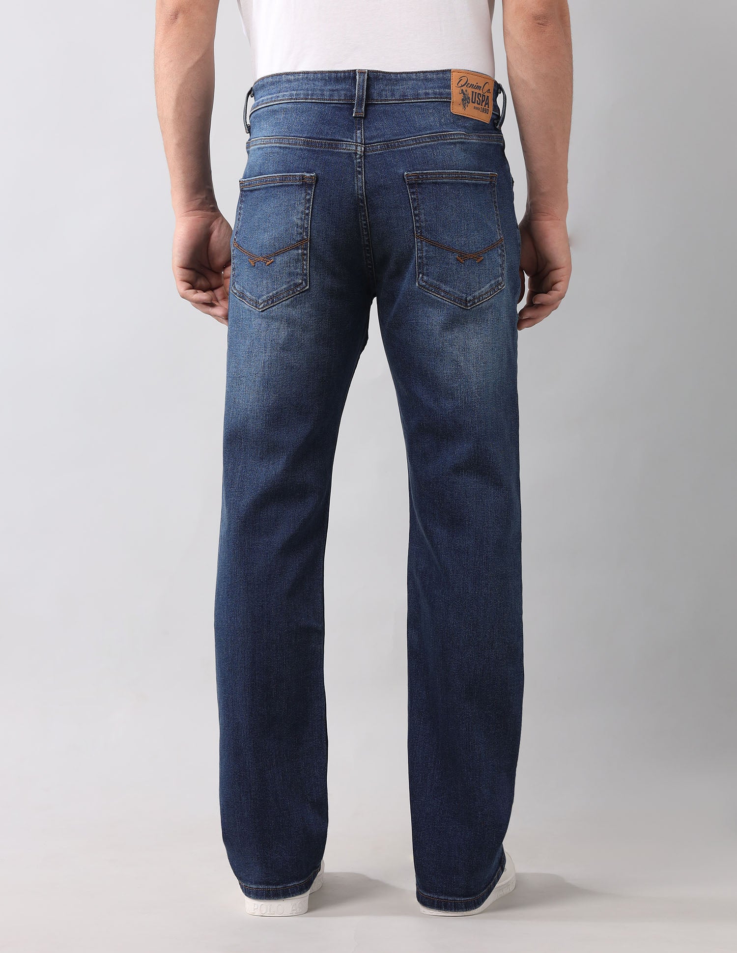 Harold Slim Straight Fit Vintage Jeans Mid Wash - U.S. Polo Assn. India | Large