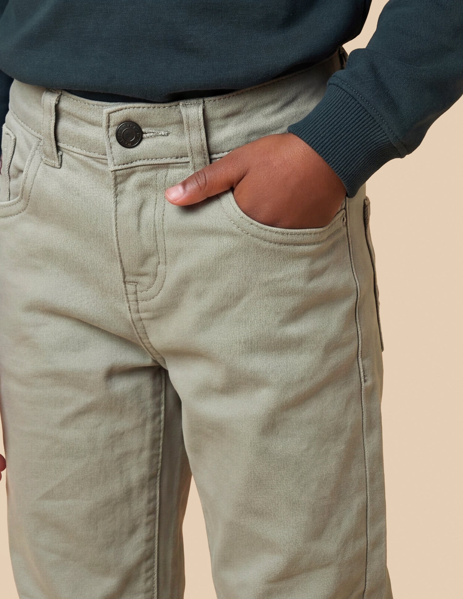 Relaxed Fit Green Jeans Light Olive - U.S. Polo Assn. India | Large