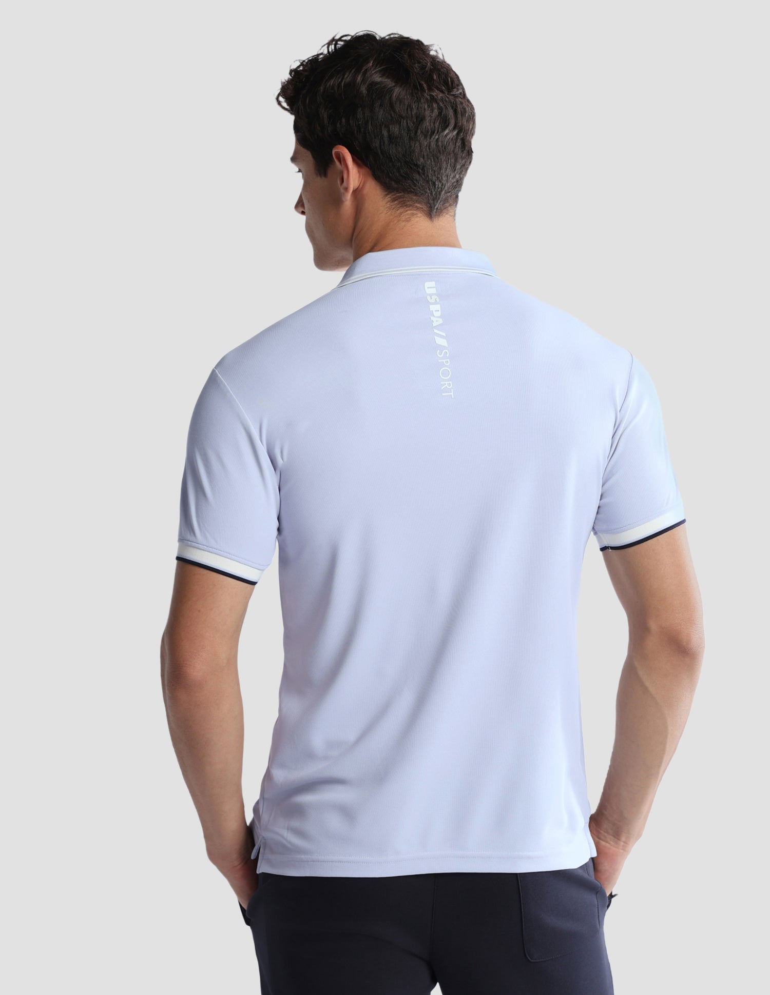 Solid Regular Fit Active Polo Shirt Purple - U.S. Polo Assn. India | Large