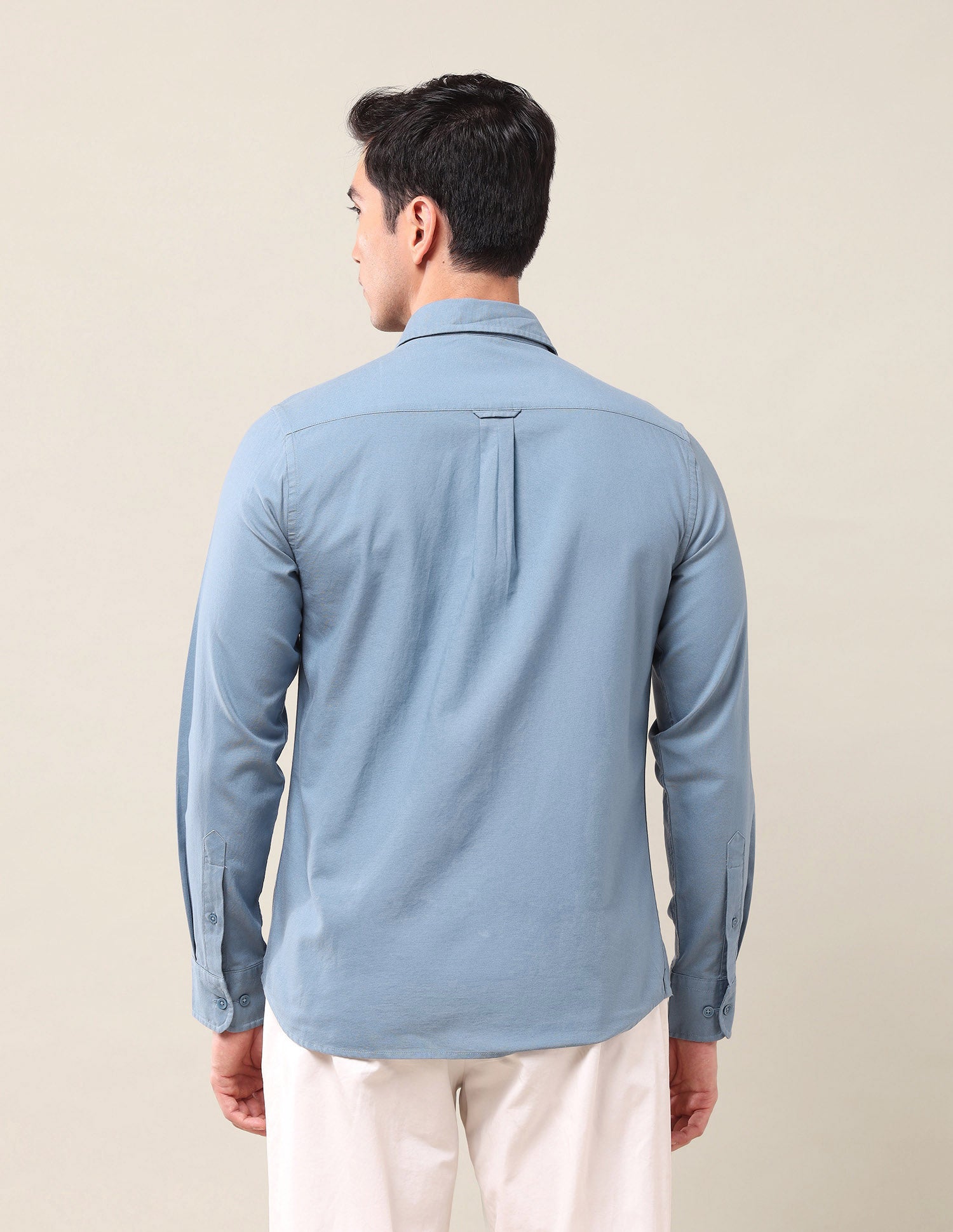 Solid Oxford Shirt Medium Blue - U.S. POLO ASSN. | Large