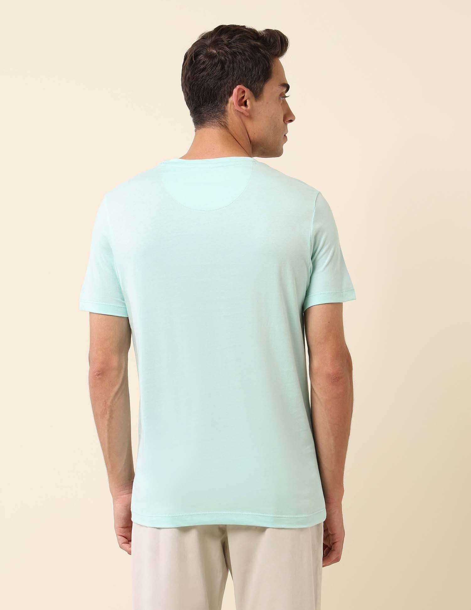 Slim Fit Brand Embossed T- Shirt Light Green - U.S. Polo Assn. India | Large