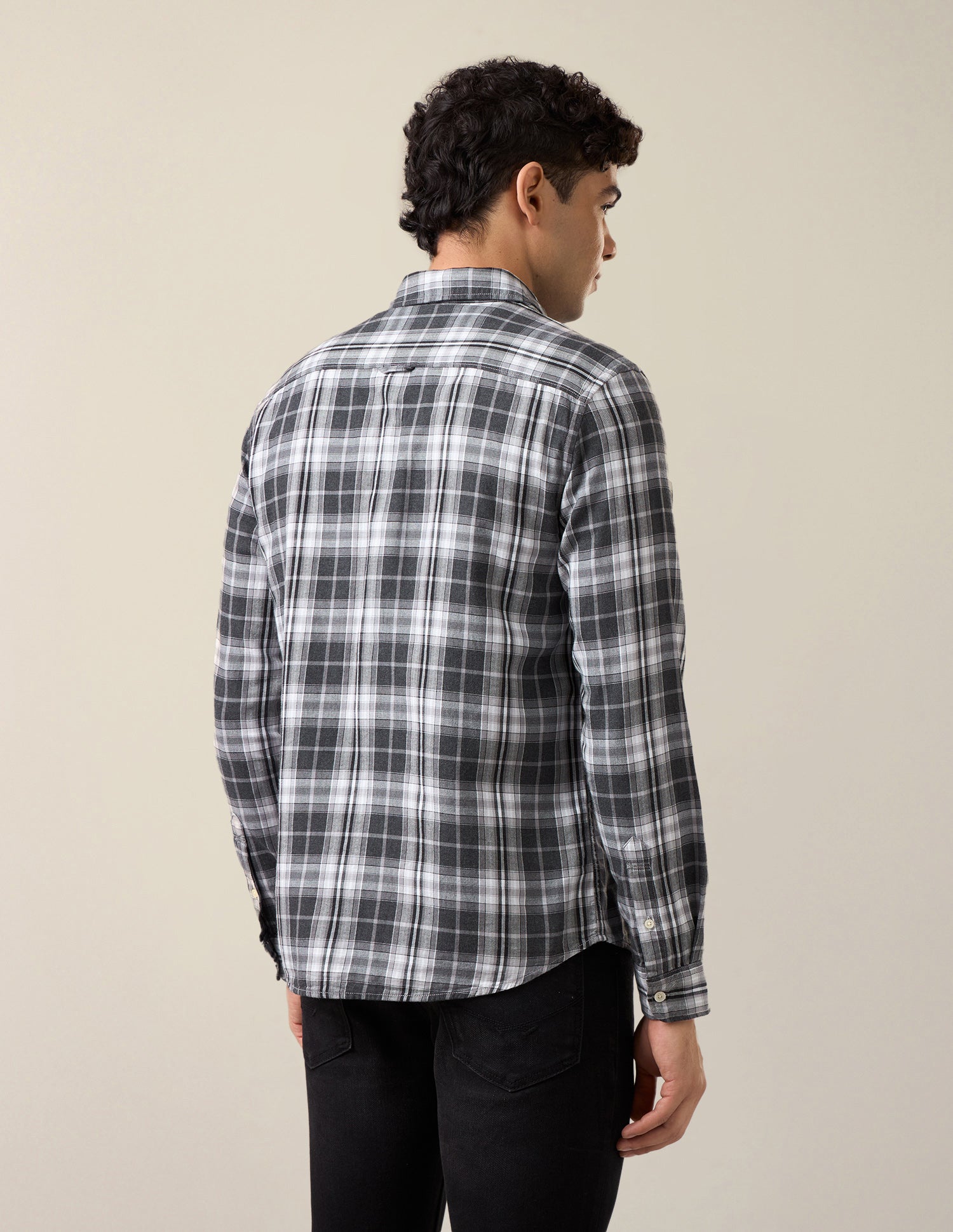 Plaid Checked Twill Shirt Grey - U.S. Polo Assn. India | Large
