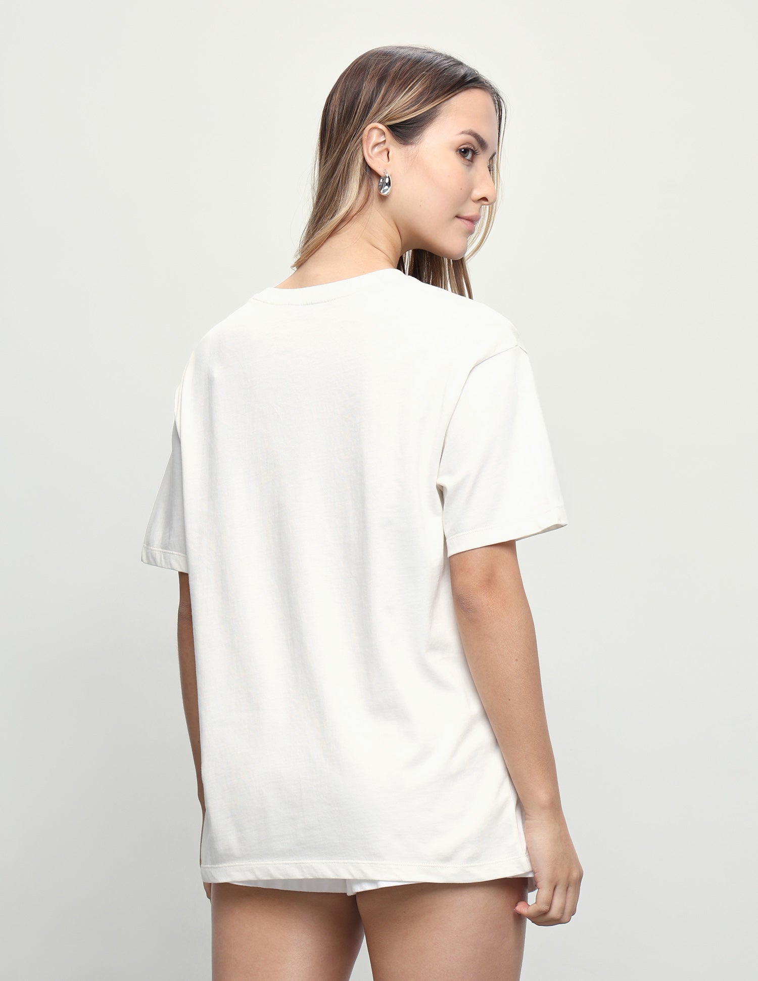 Graphic Brand Printed Oversized Fit T-Shirt Off White - U.S. Polo Assn. India | Large