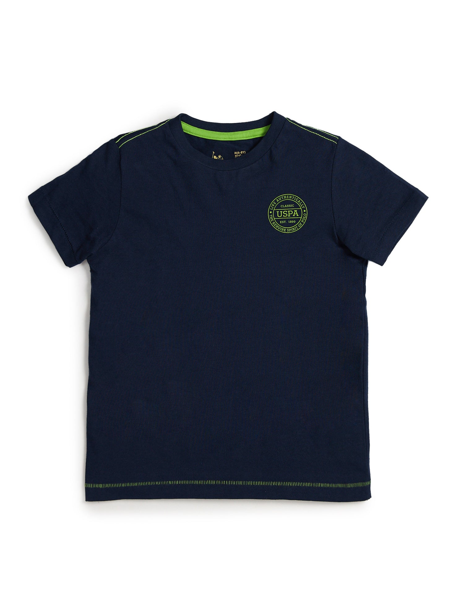 Ribbed Neck Cotton IKEA Lounge T-Shirt - Pack Of 1 Navy - U.S. POLO ASSN. | Large