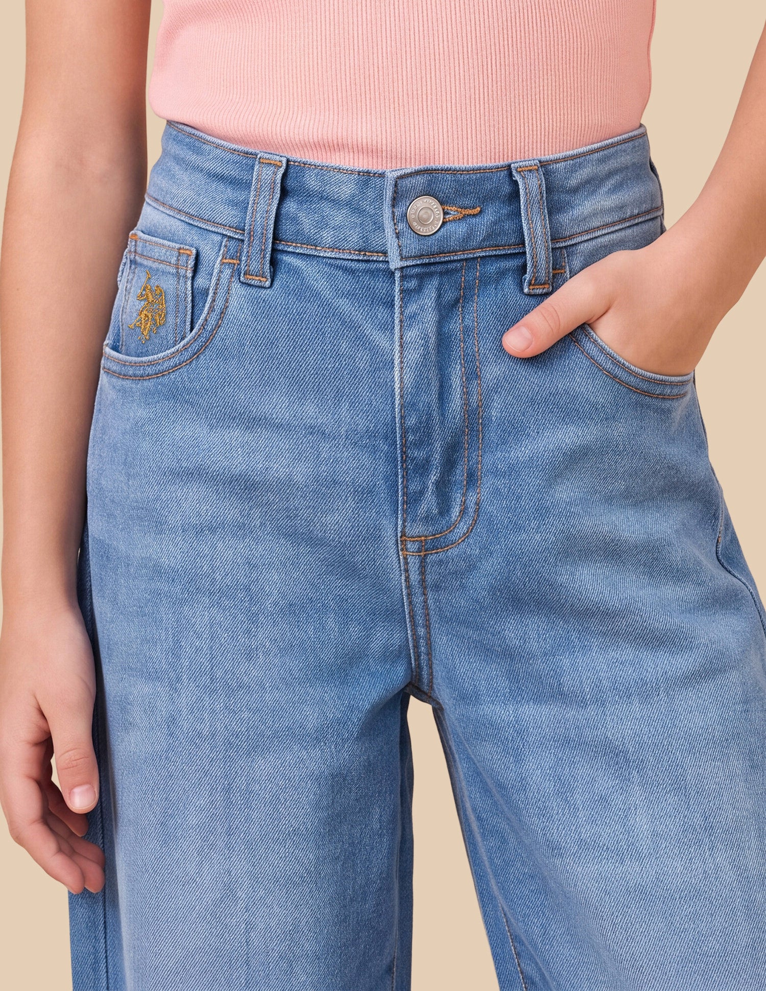 Barrel Fit Blue Jeans Light Blue - U.S. Polo Assn. India | Large