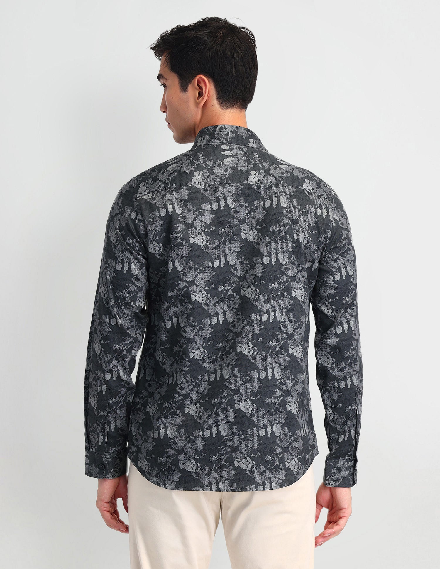 Slim Fit Poplin Shirt Grey - U.S. Polo Assn. India | Large