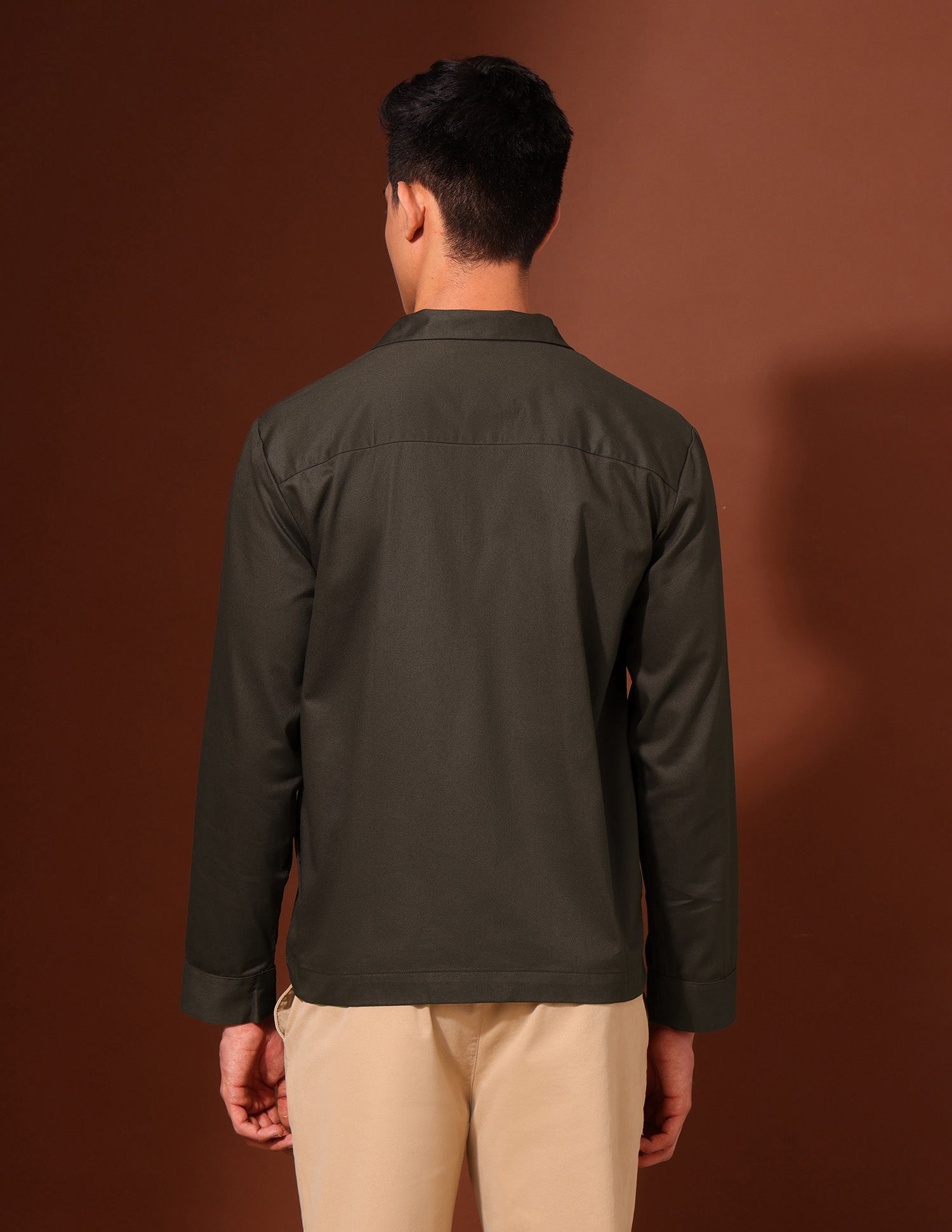 Working Holiday Regular Fit Shacket Dark Brown - U.S. Polo Assn. India | Large