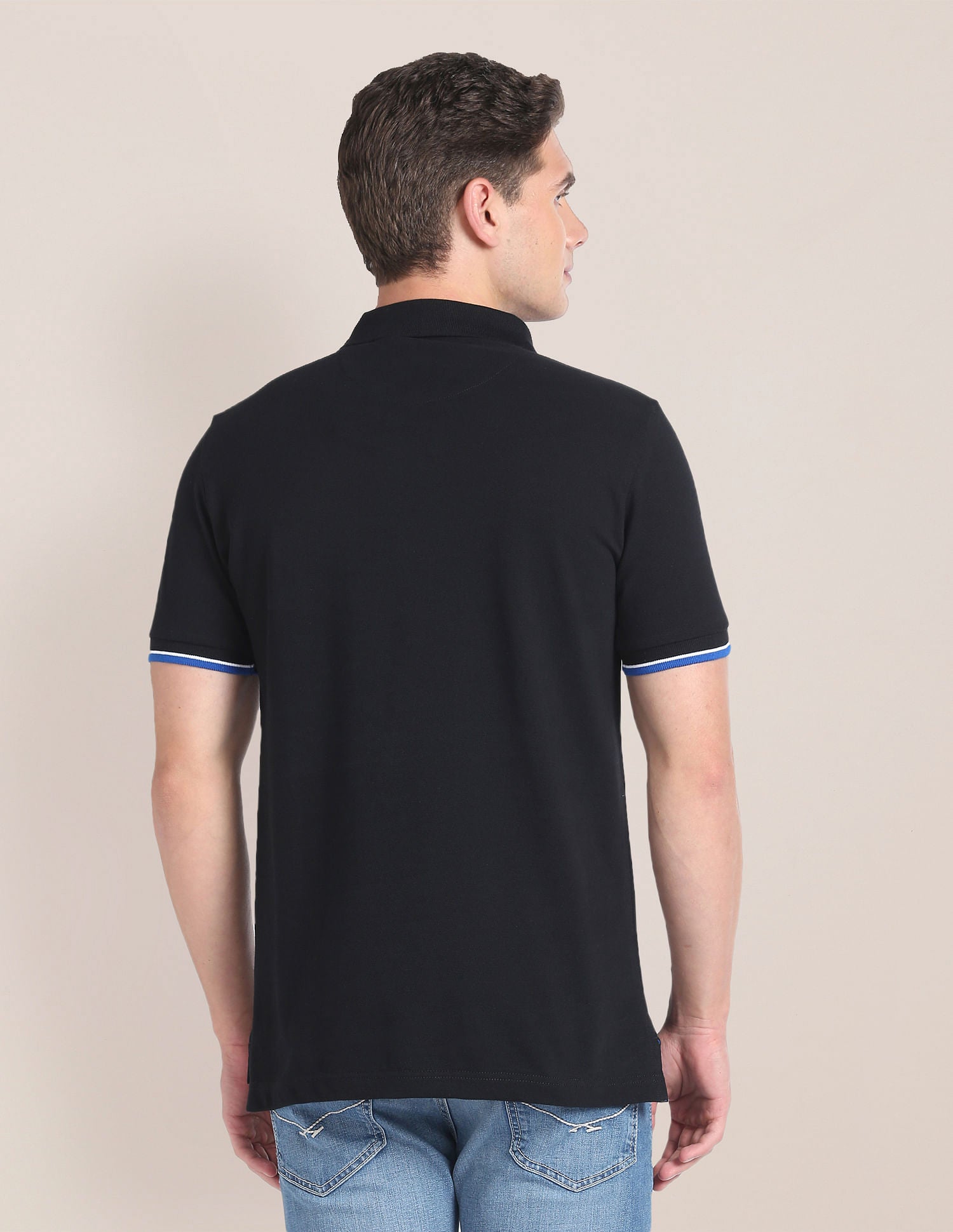 Solid Slim Fit Polo Shirt Black - U.S. POLO ASSN. | Large