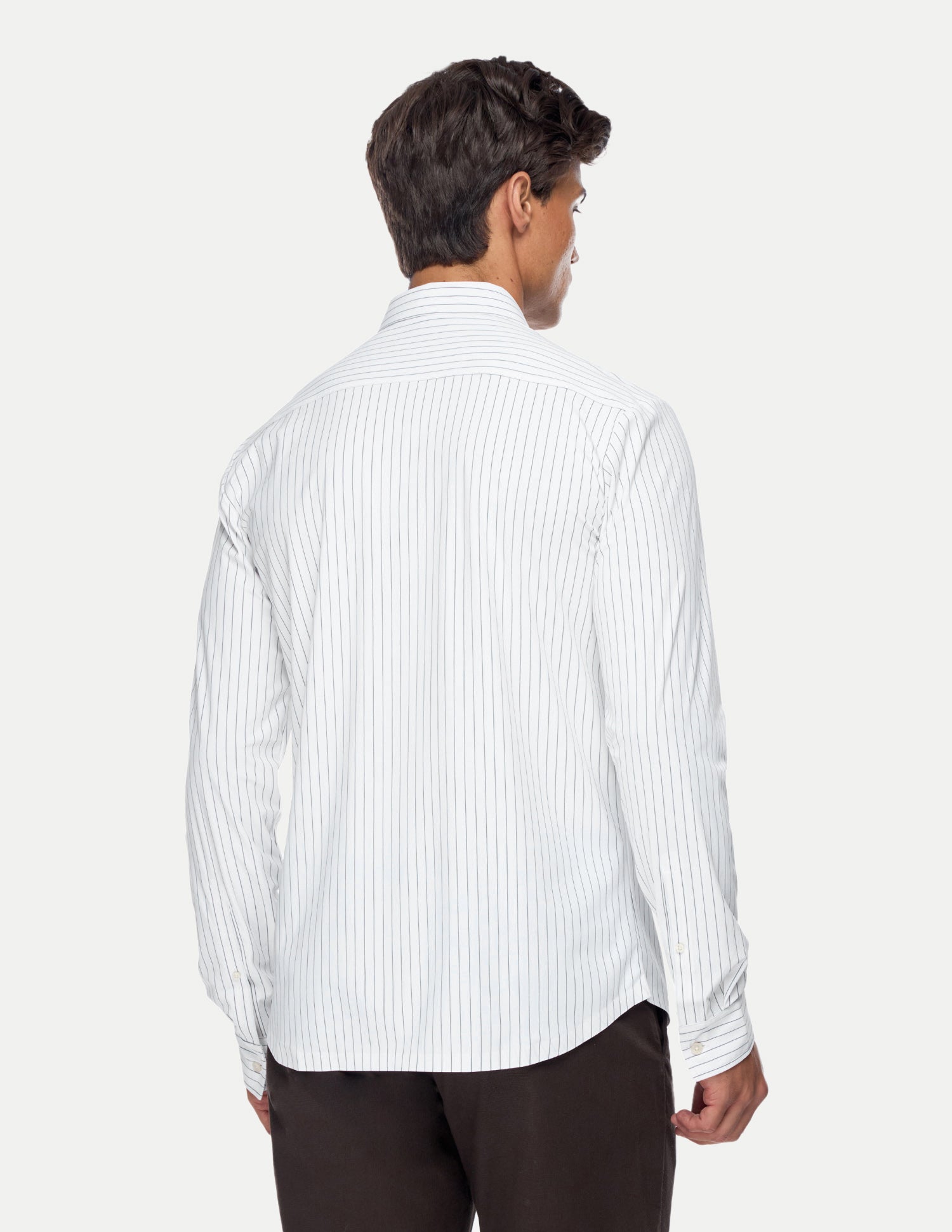 Vertical Striped Knitted Shirt White - U.S. Polo Assn. India | Large
