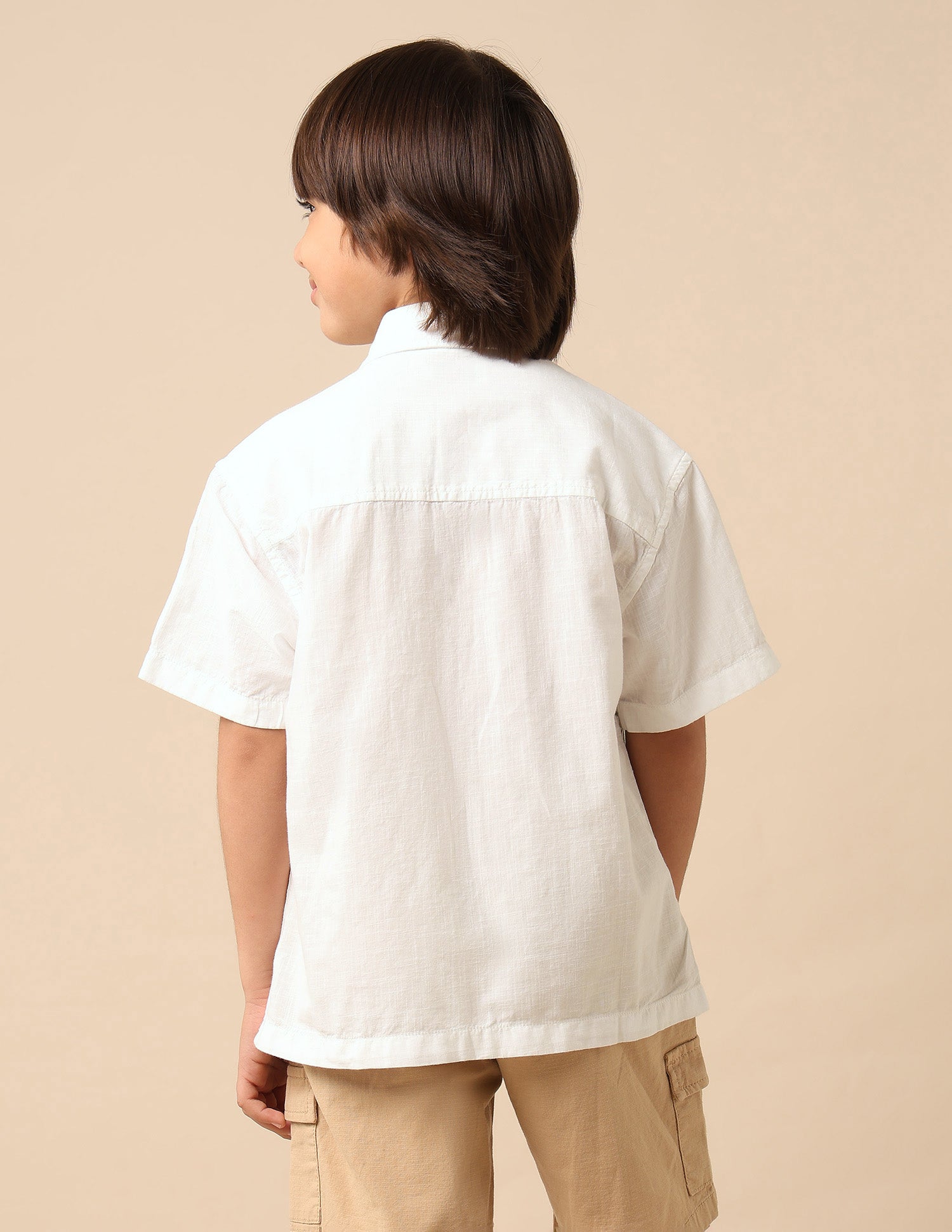 Boys Embroidered Pure Cotton Shirt White - U.S. POLO ASSN. | Large