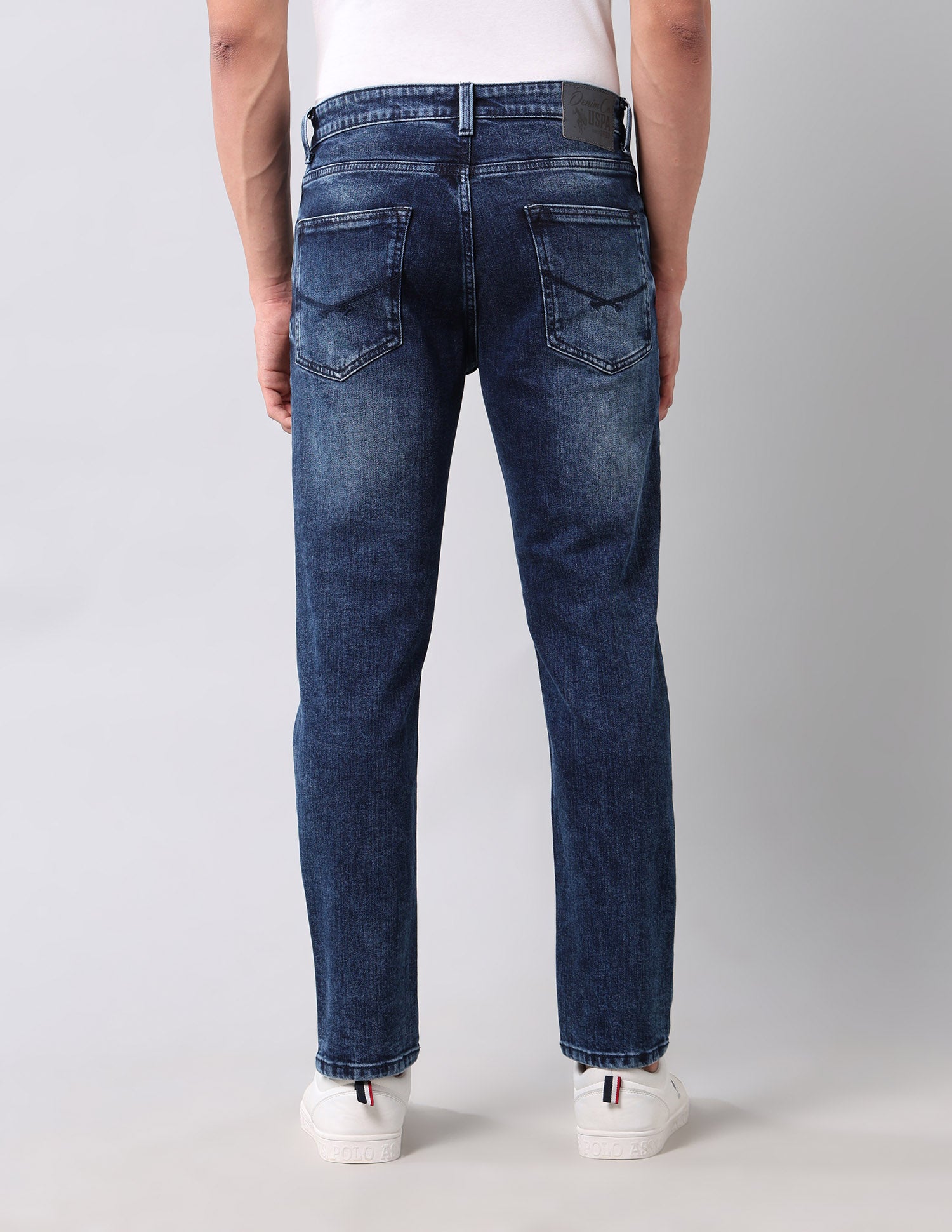 Cole Comfort Cropped Fit Blue Jeans Blue - U.S. Polo Assn. India | Large