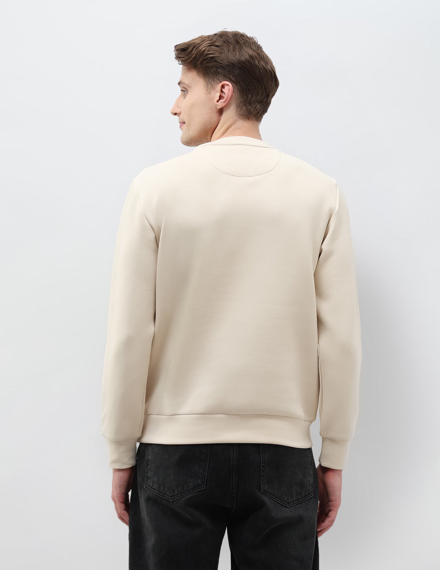 Brand Embossed Regular Fit Sweatshirt Beige - U.S. POLO ASSN. | Large