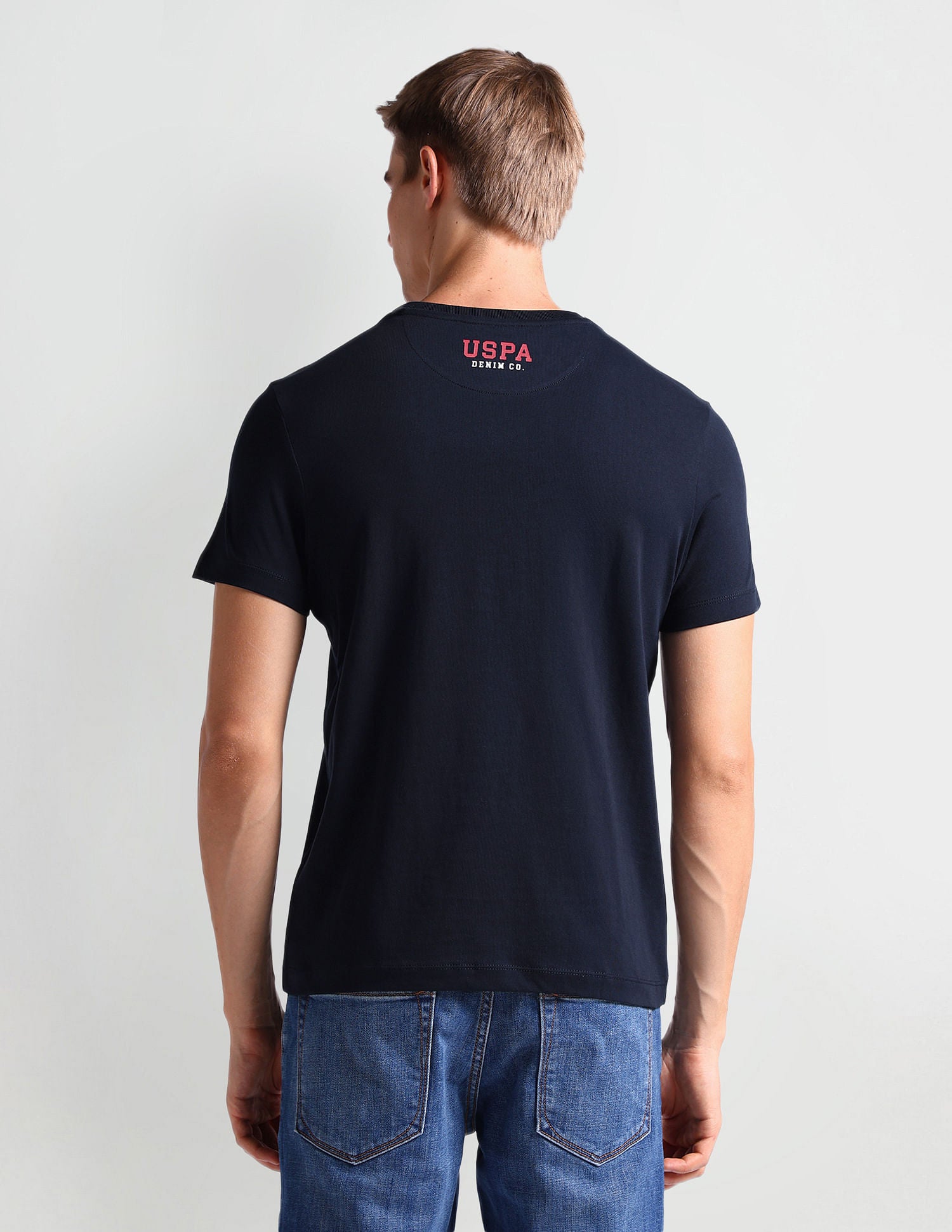 Muscle Fit Appliqued T-Shirt Navy - U.S. Polo Assn. India | Large