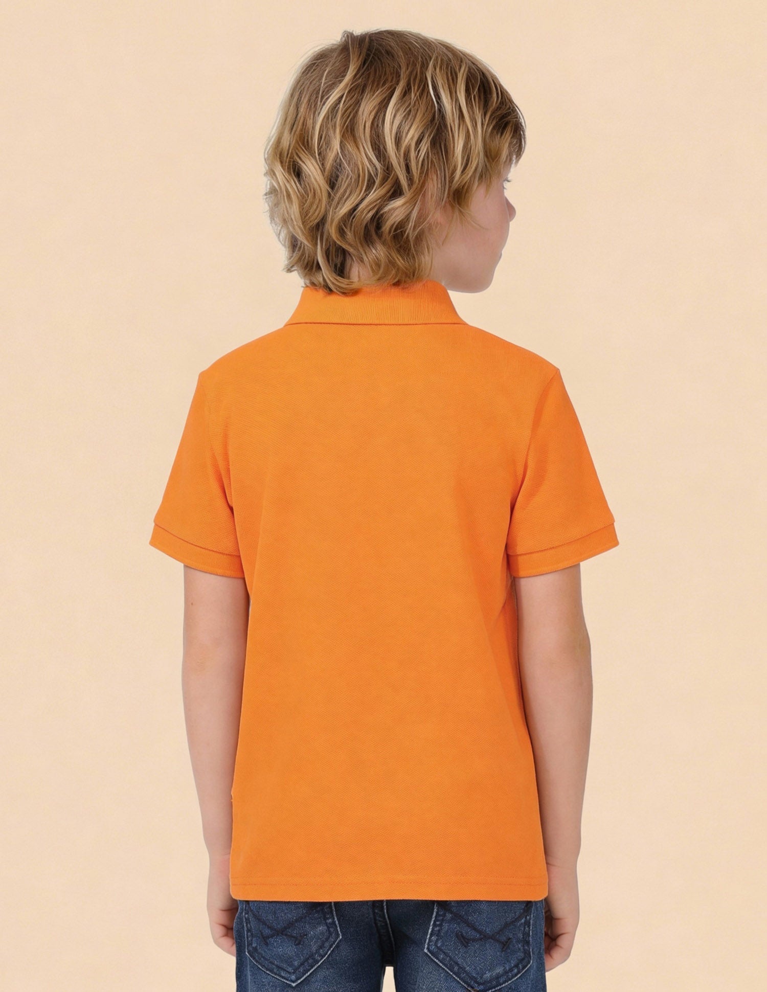 Boys Pure Cotton Polo Shirt Orange - U.S. Polo Assn. India | Large