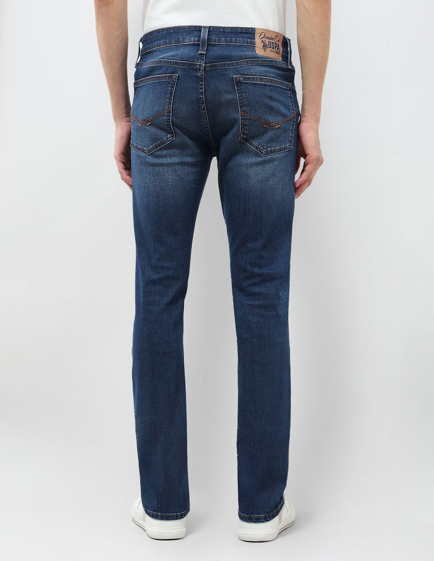 Regallo Skinny Fit Stone Washed Jeans Dark Blue - U.S. Polo Assn. India | Large