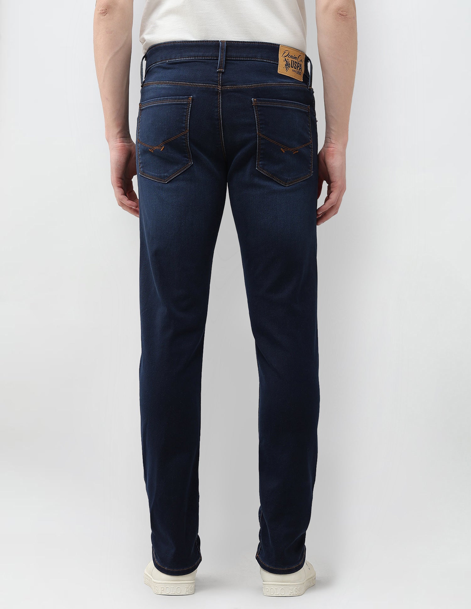Brandon Slim Tapered Fit Blue Jeans Dark Blue - U.S. Polo Assn. India | Large