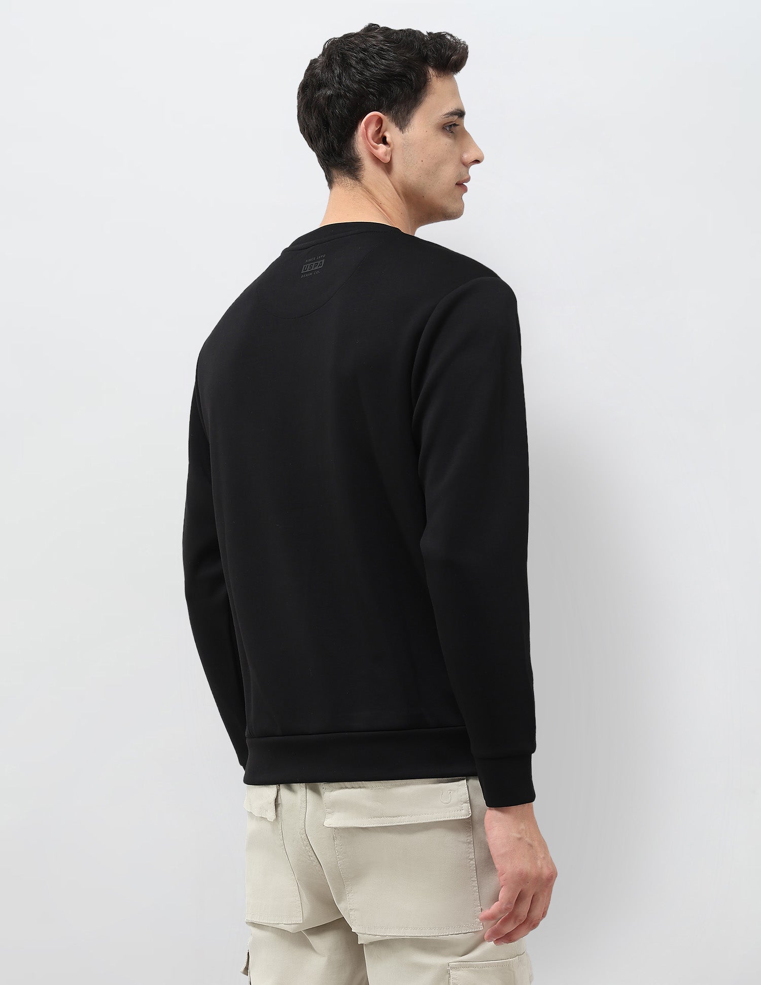 Horizontal Striped Regular Fit Sweatshirt Black - U.S. POLO ASSN. | Large