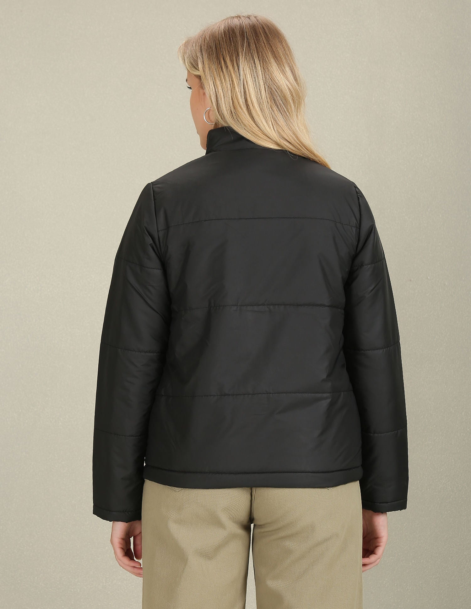 High Neck Puffer Jacket Black - U.S. Polo Assn. India | Large