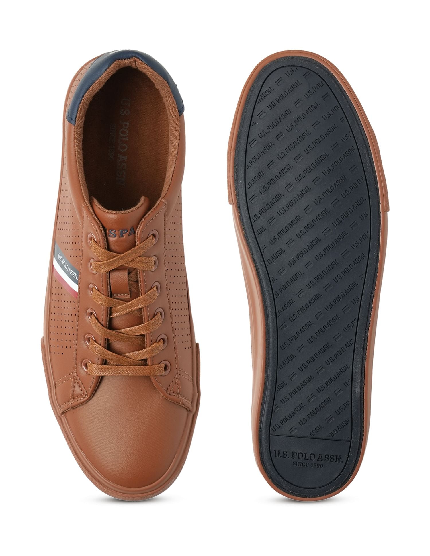 Men Perforated Capron 2.0 Sneakers Tan - U.S. Polo Assn. India | Large
