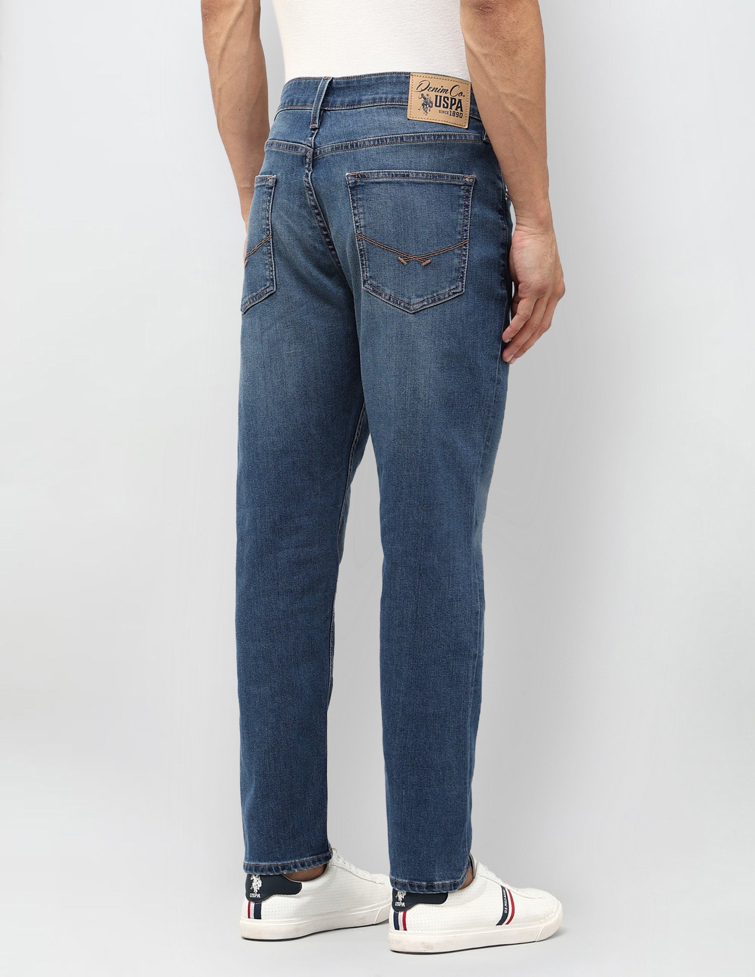 Cole Comfort Cropped Fit Blue Jeans Med Blue - U.S. POLO ASSN. | Large