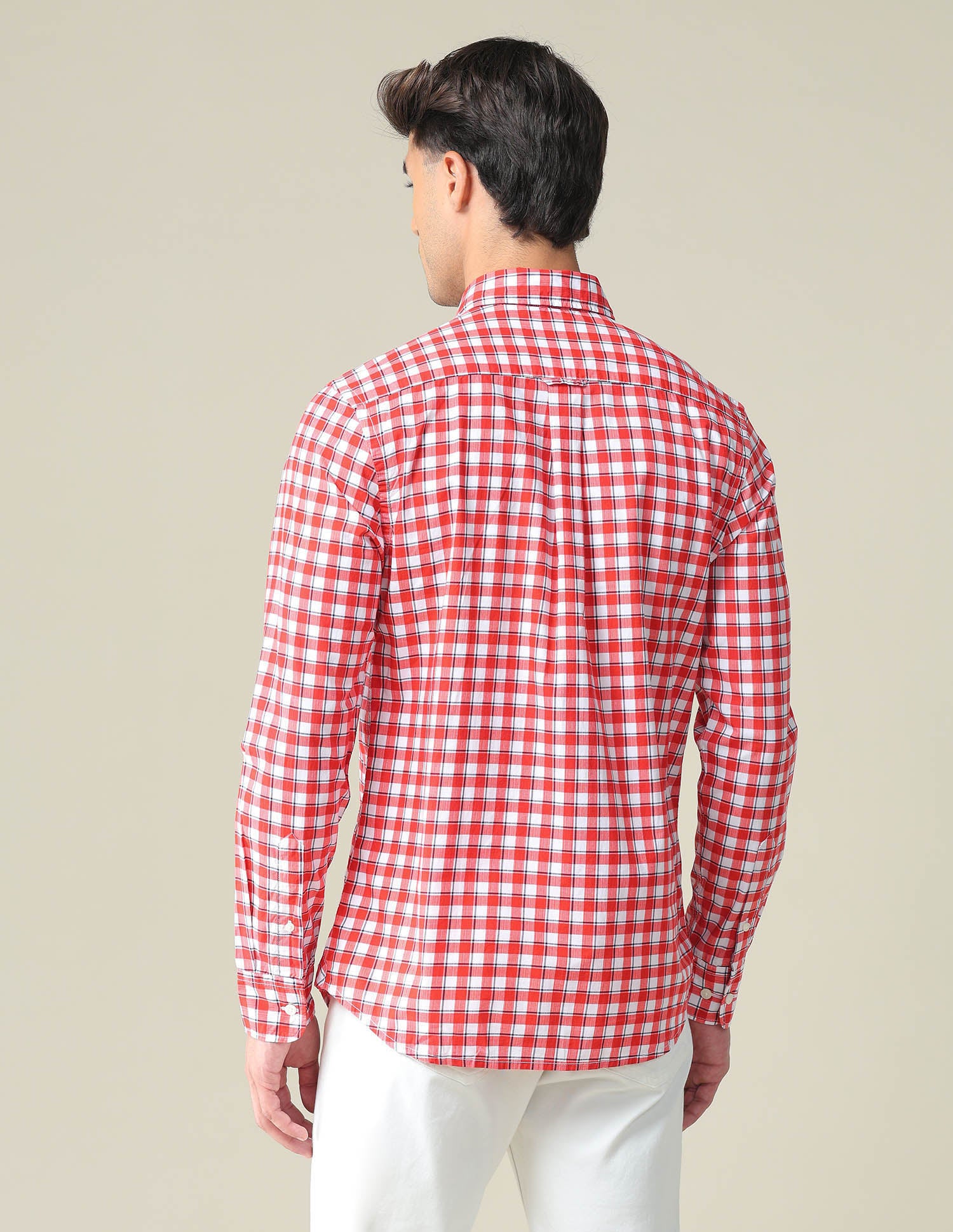 Plaid Tailored Fit Shirt Red - U.S. POLO ASSN. | Large