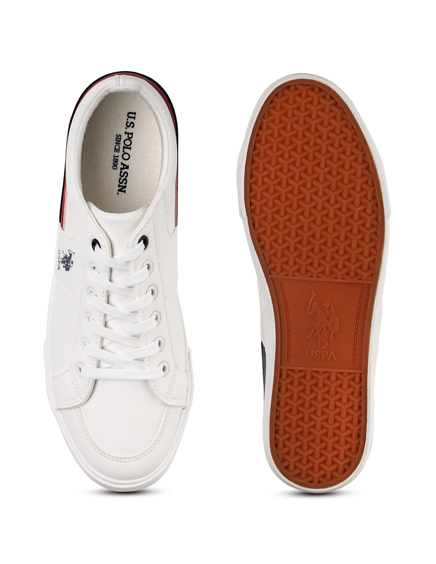 Men Clarkin 11.0 Colourblocked Sneakers Off White - U.S. Polo Assn. India | Large