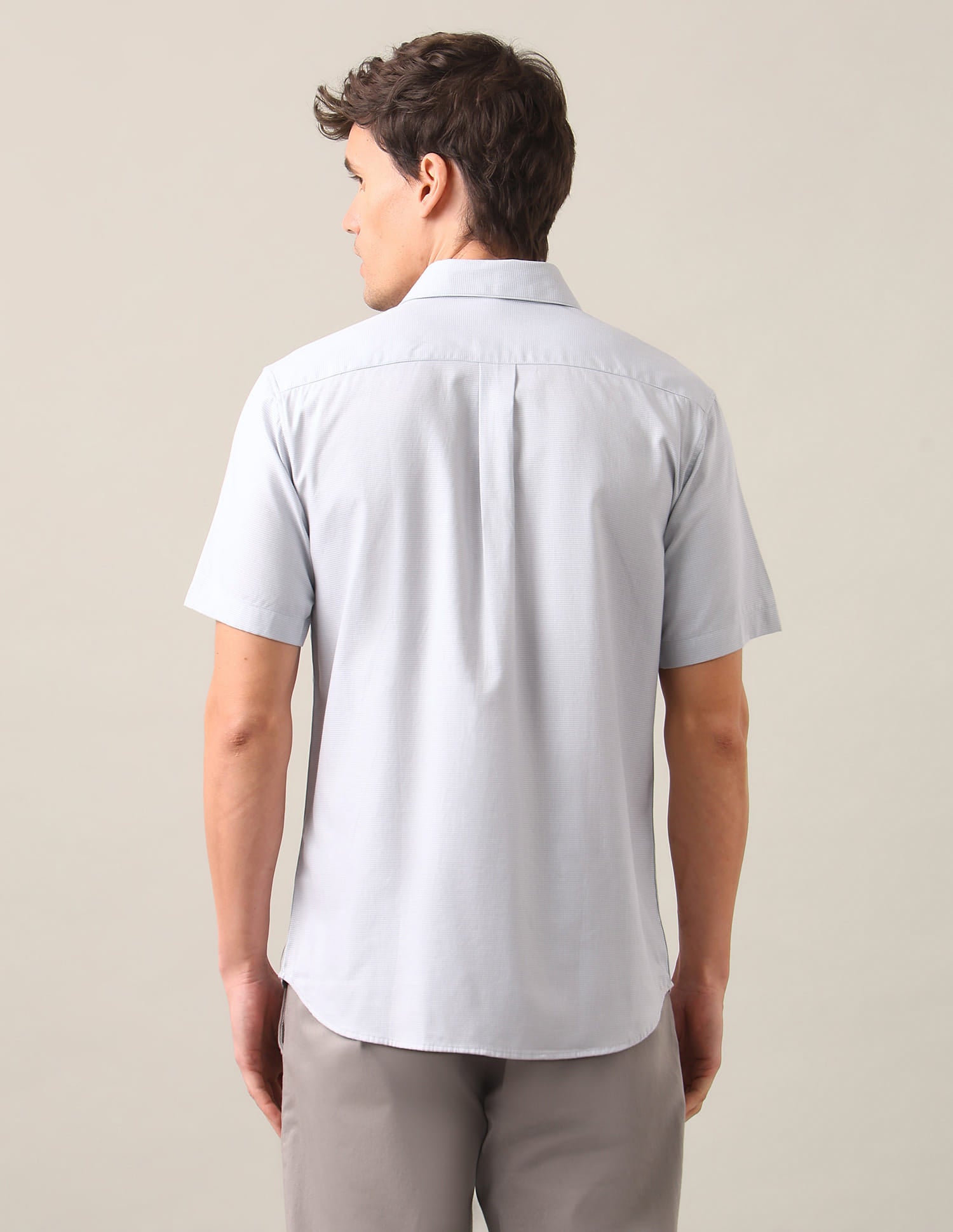 Textured Tailored Fit Shirt Grey - U.S. Polo Assn. India | Large