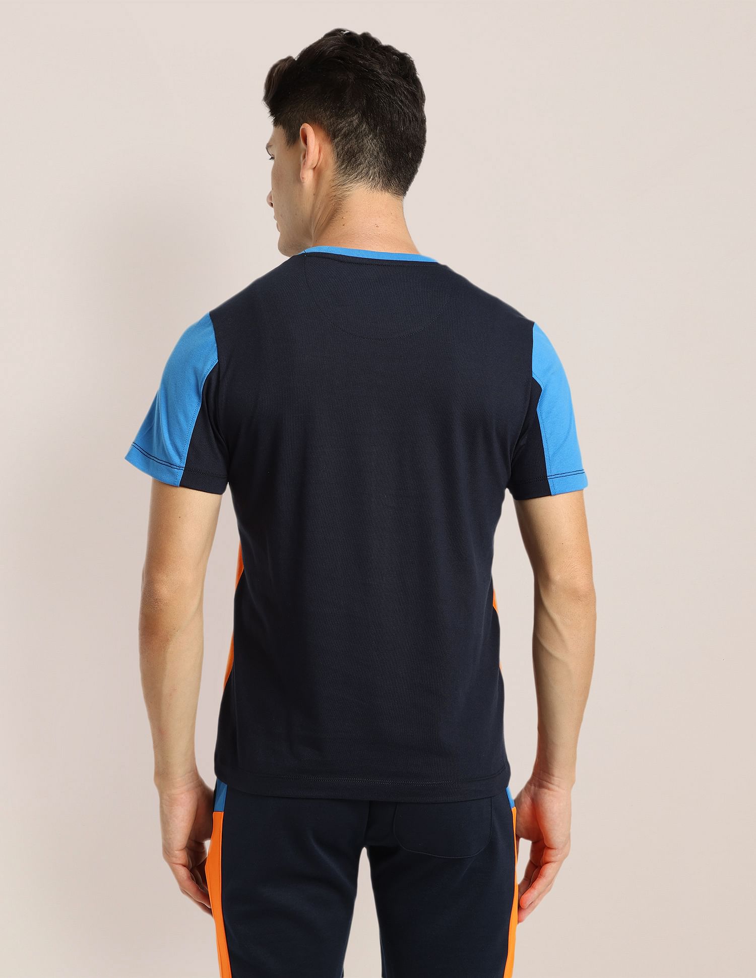 Colour Block Active T-Shirt Navy - U.S. Polo Assn. India | Large