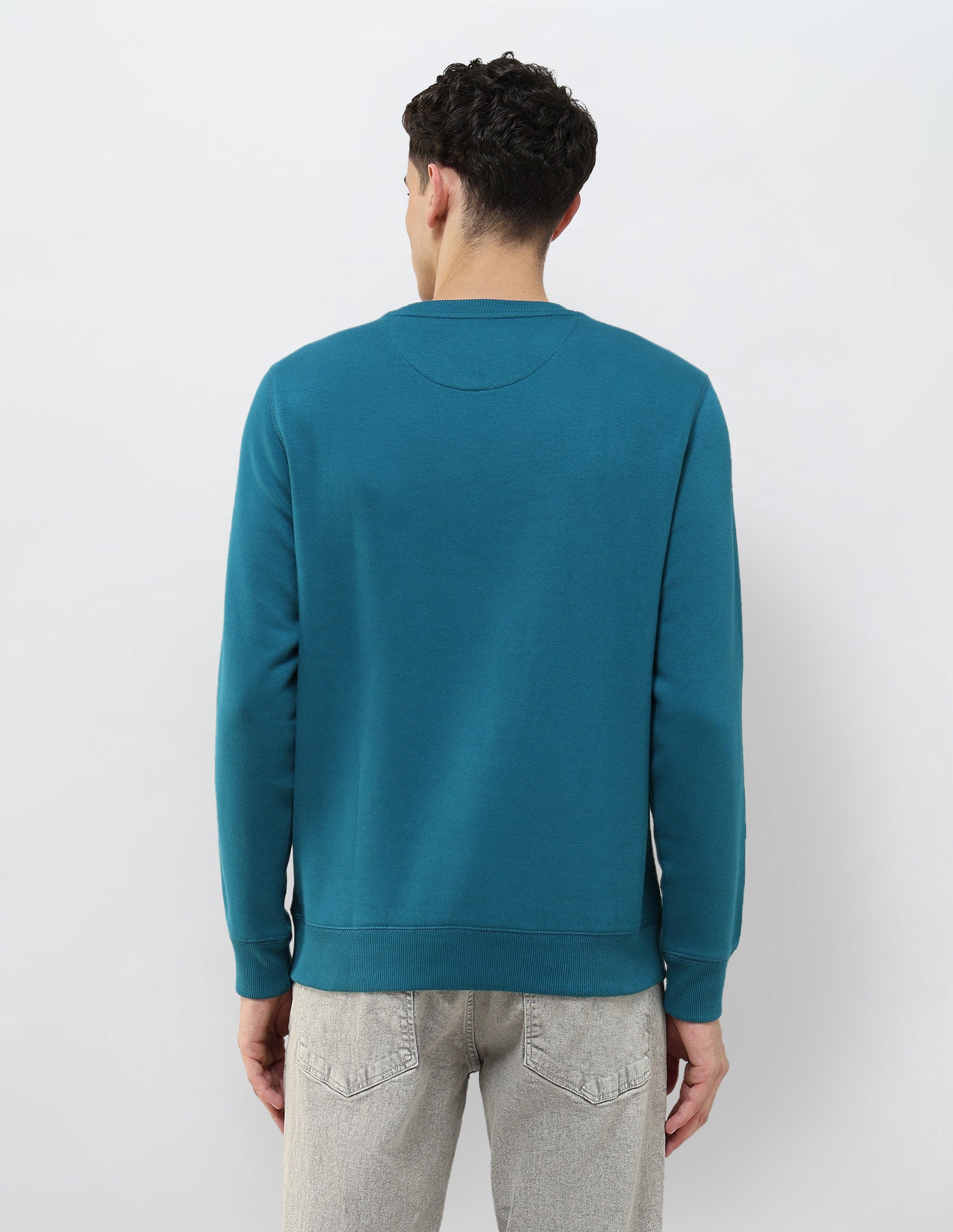 Brand Printed Regular Fit Sweatshirt Blue - U.S. POLO ASSN. | Large