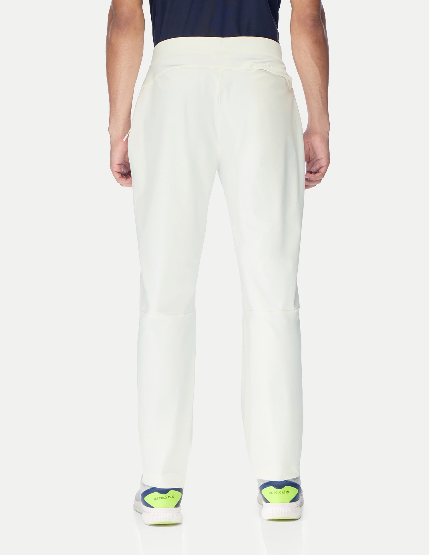 Mid Rise Regular Fit Active Track Pants White - U.S. Polo Assn. India | Large